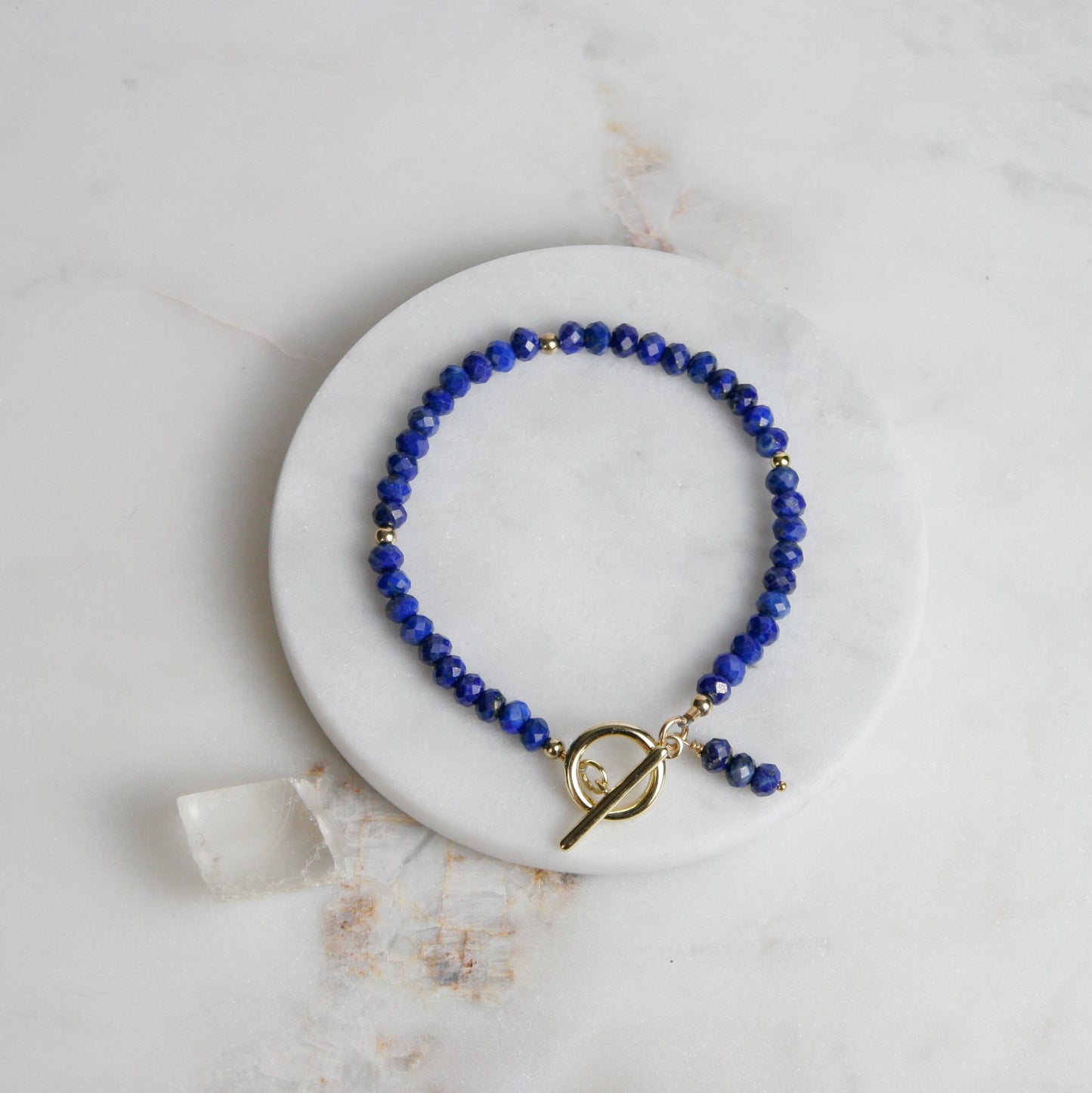 Faceted Lapis Bracelet
