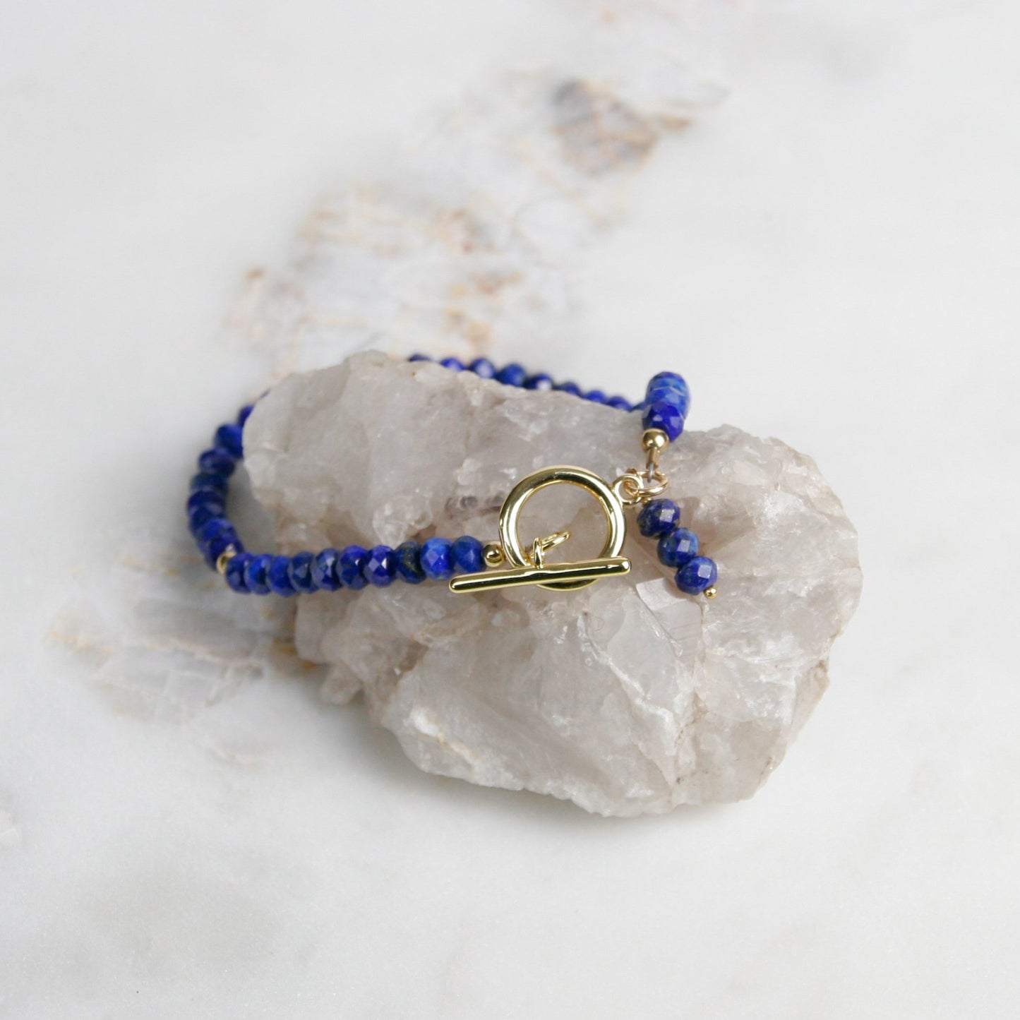 Faceted Lapis Bracelet