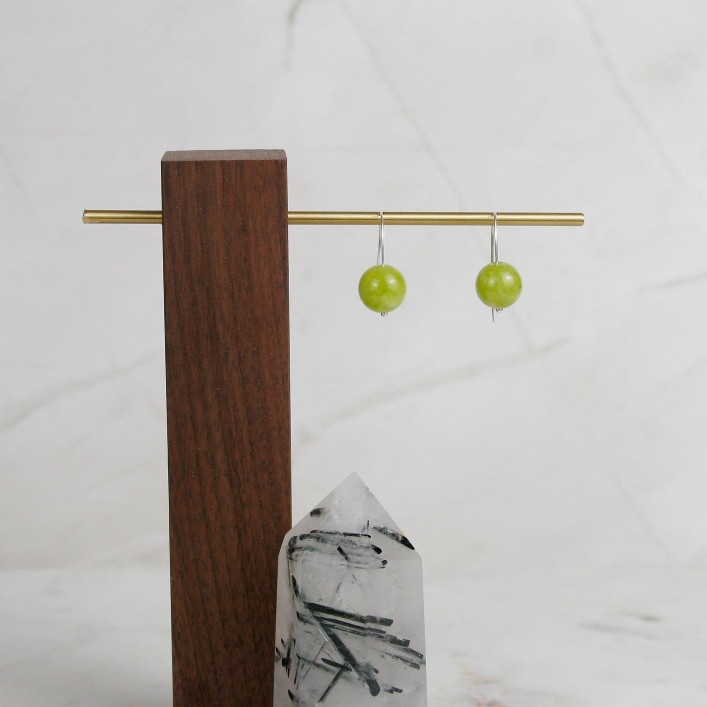 Healerite Short Ball Drop Earrings
