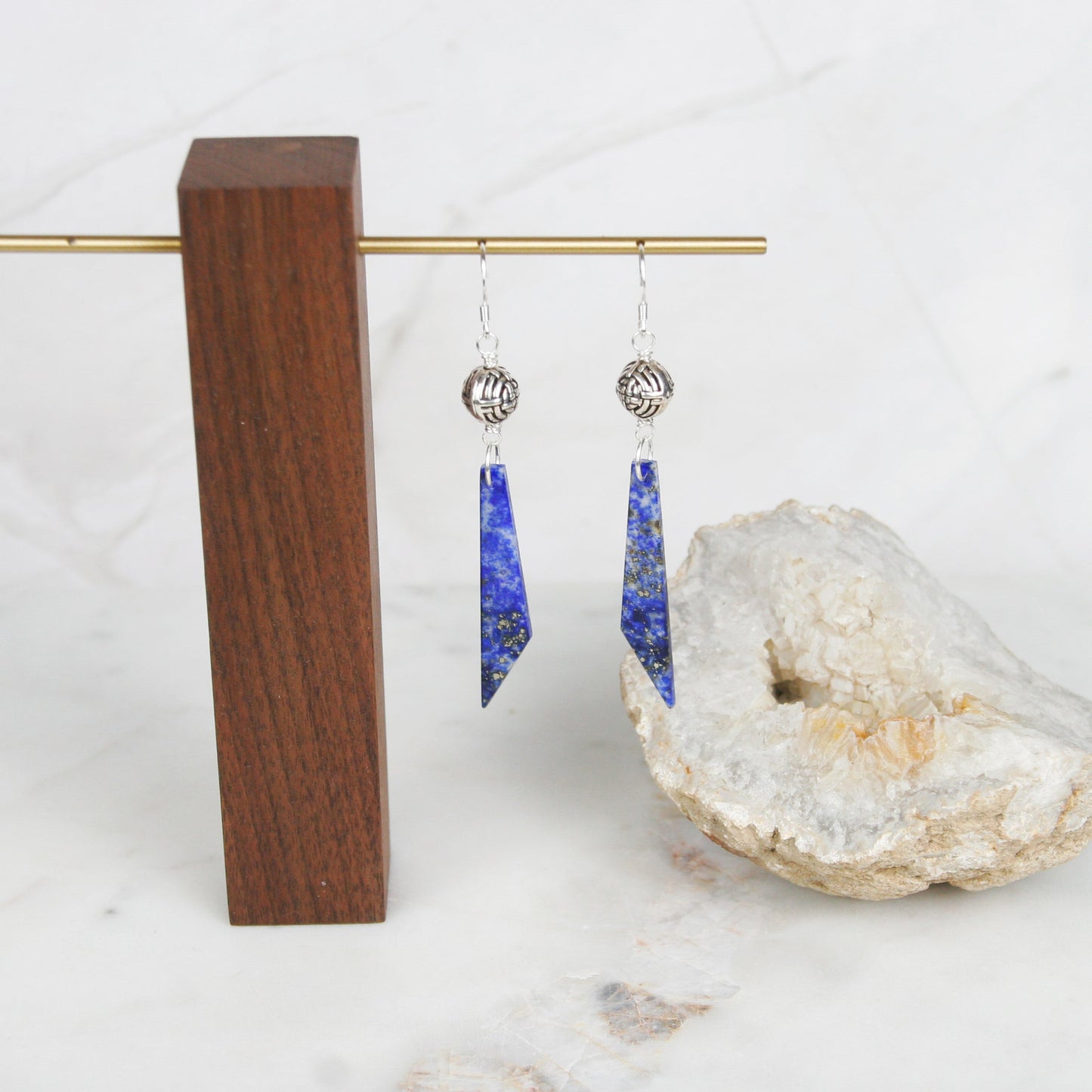 Sparkling Lapis Earrings