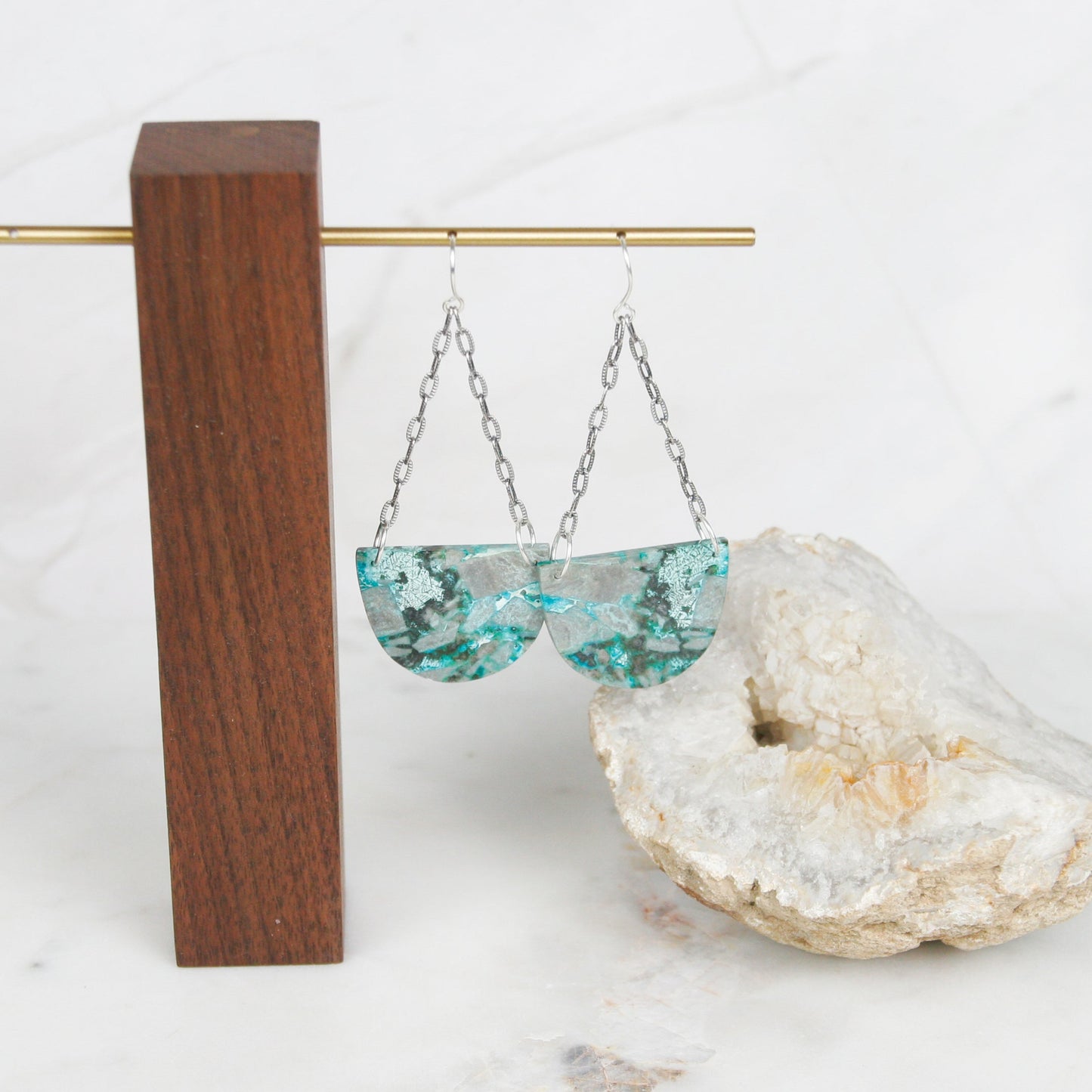 Unique Chrysocolla Earrings