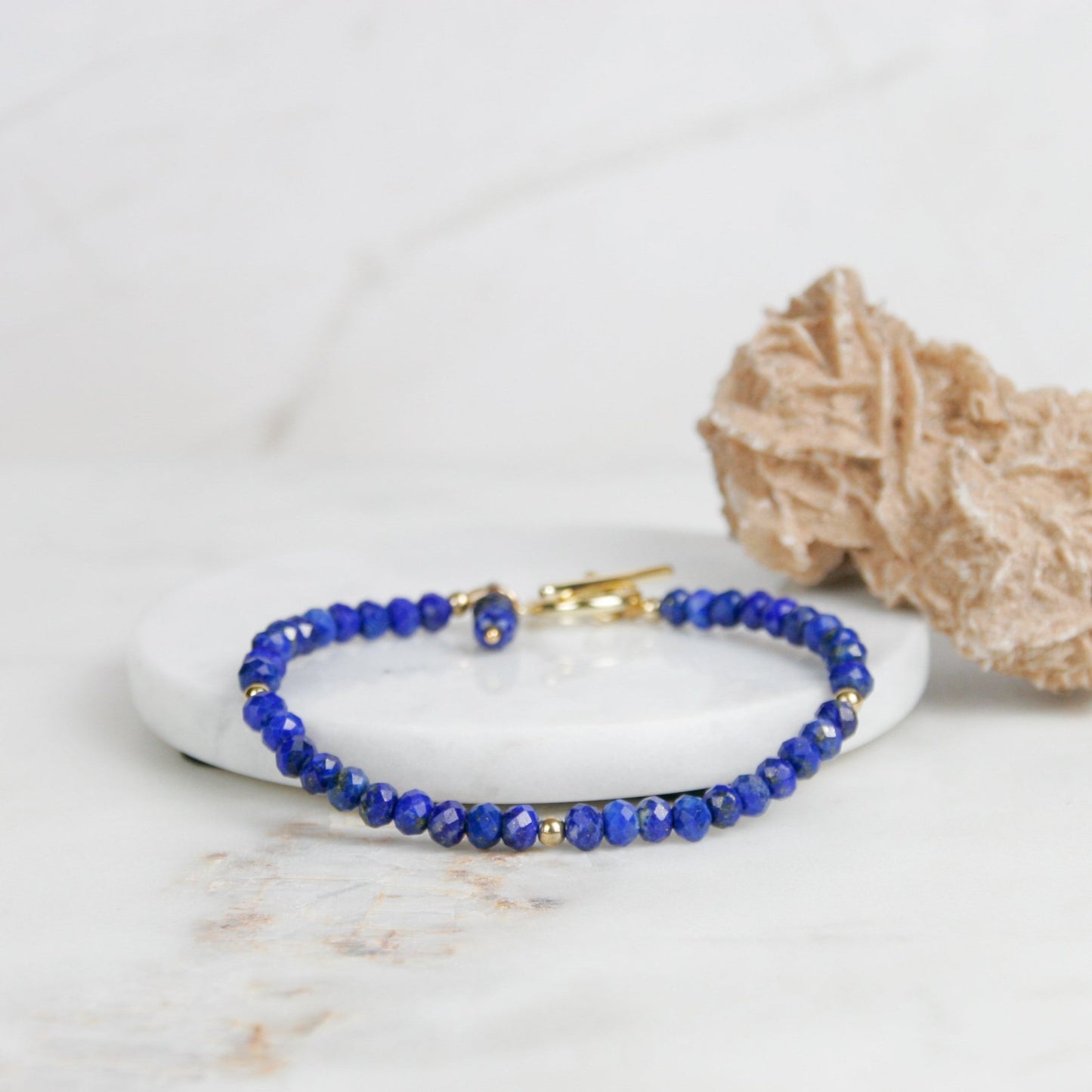 Faceted Lapis Bracelet