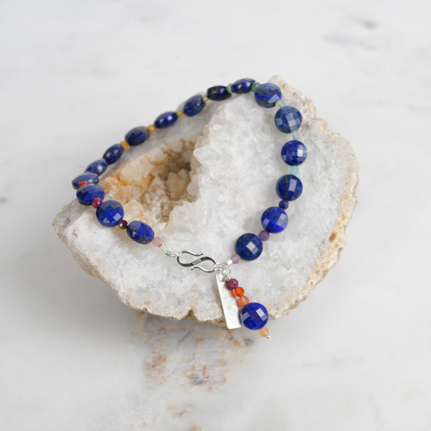 Lapis and Tourmaline Bracelet
