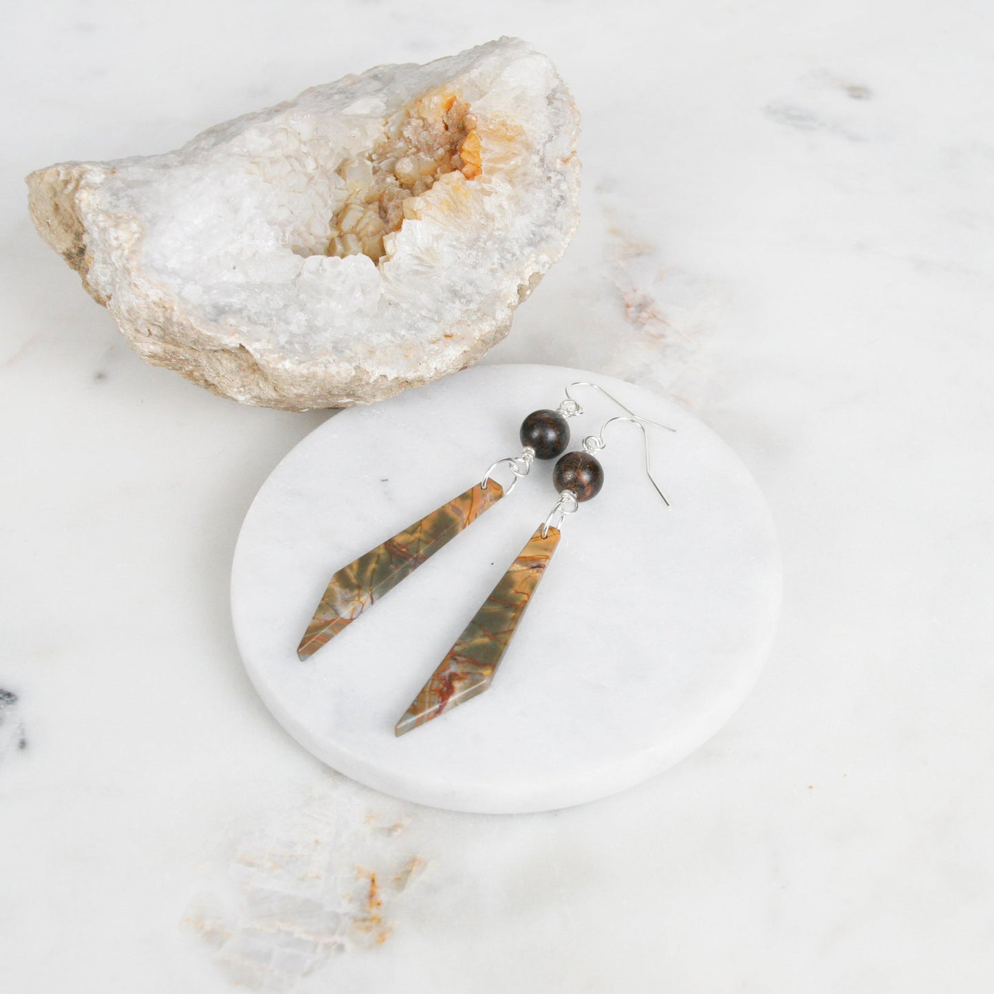 Playful Picasso Jasper Earrings