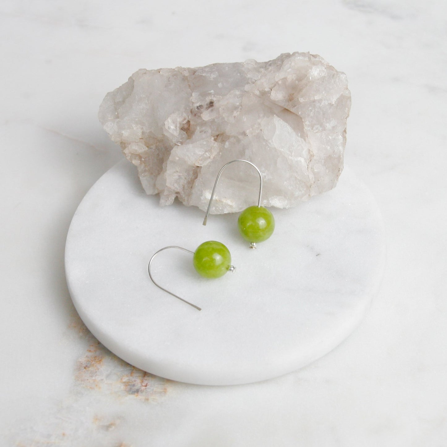 Healerite Short Ball Drop Earrings