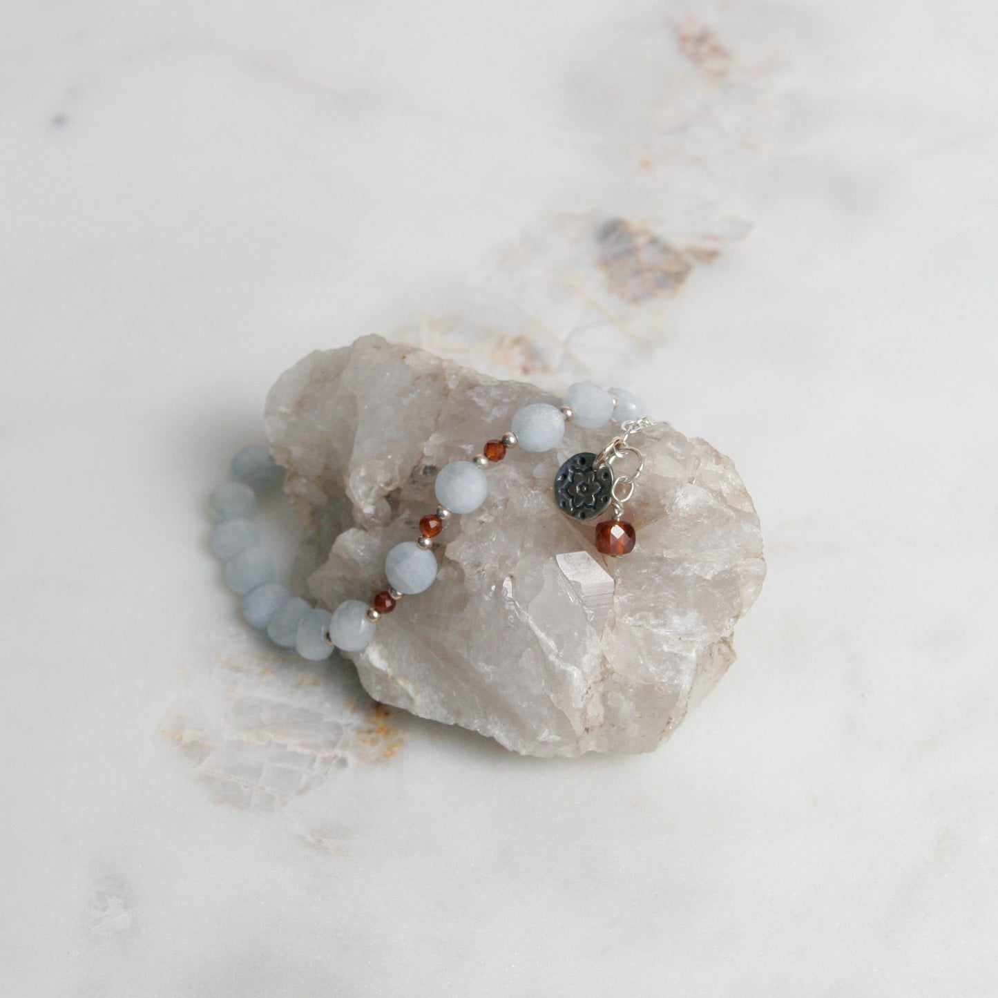 Aquamarine and Citrine Bracelet