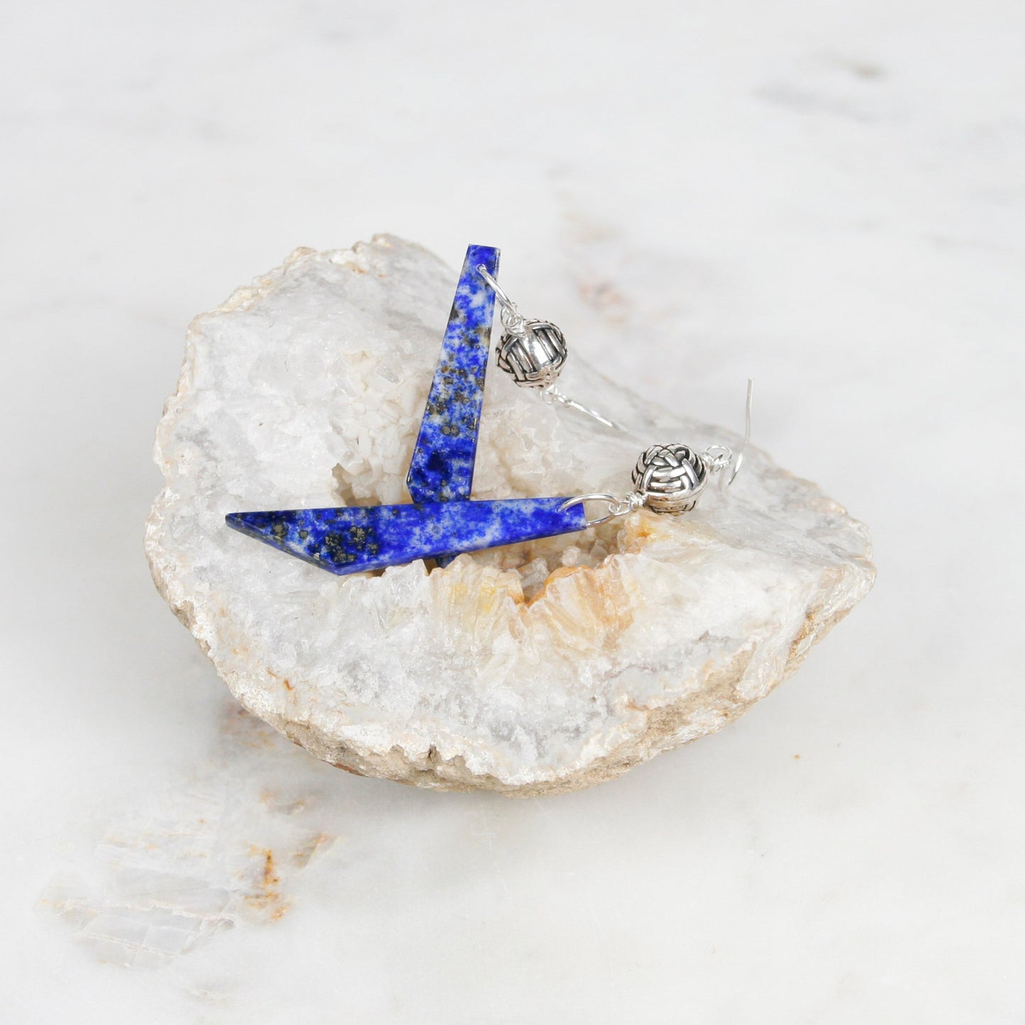 Sparkling Lapis Earrings