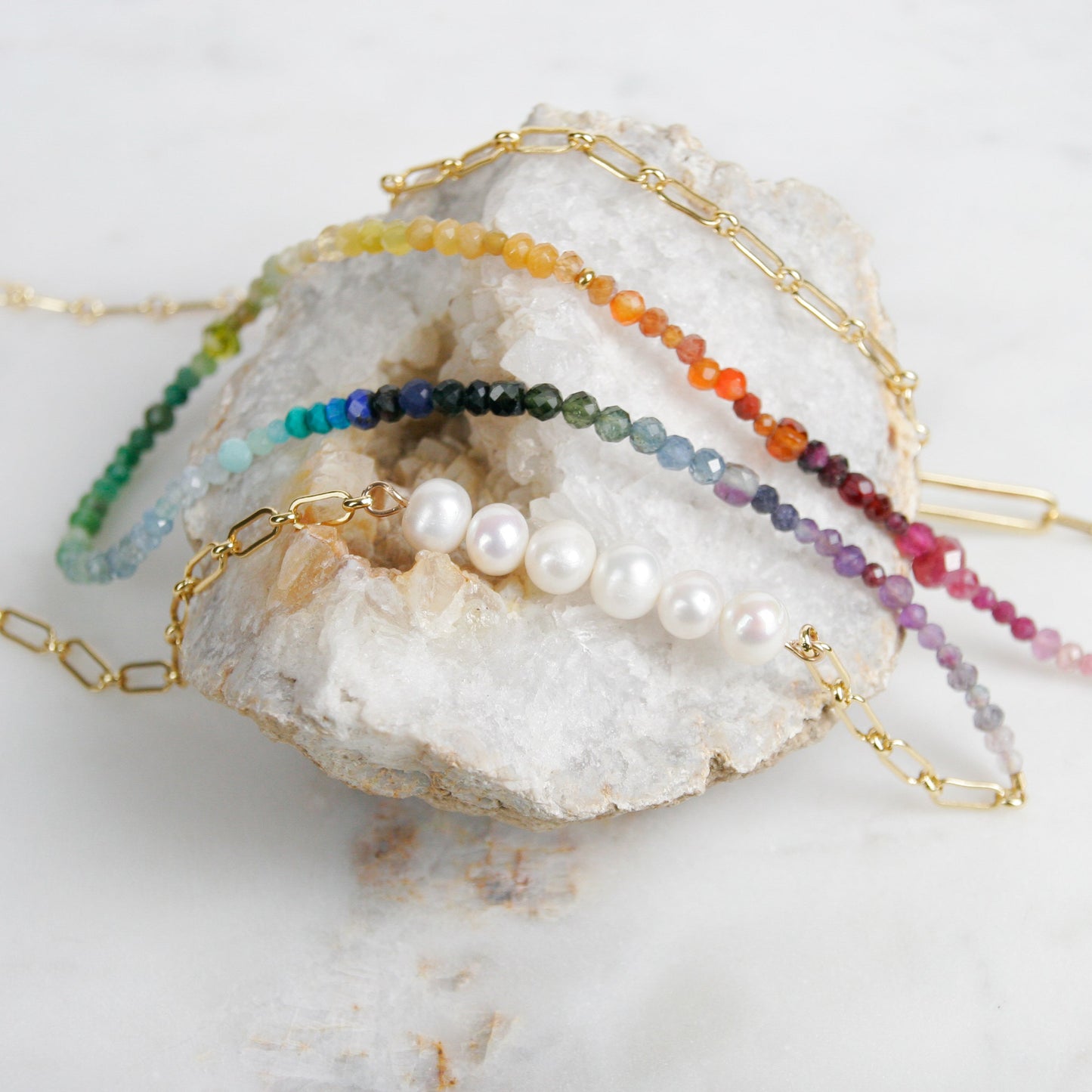 Rainbow Pearl Necklace