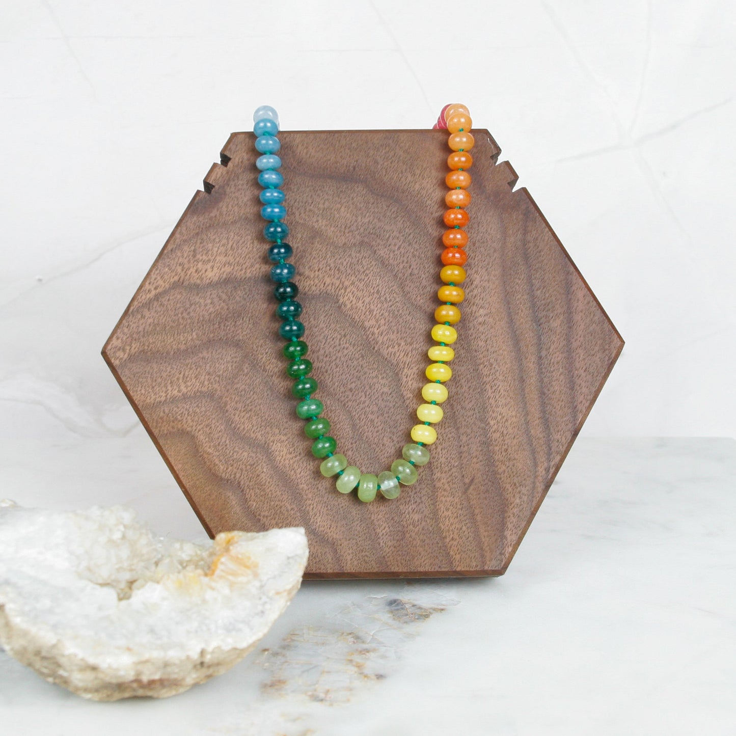 Earthy Rainbow Jade Necklace