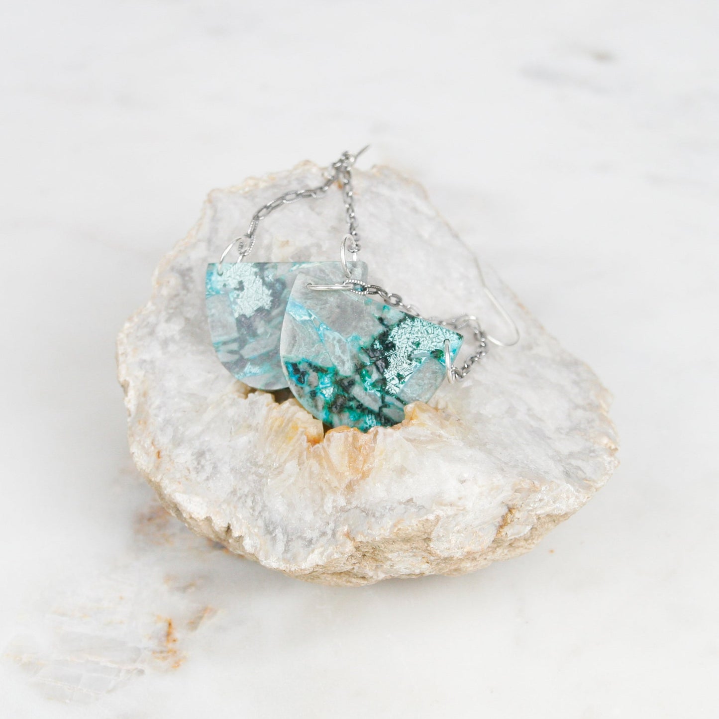 Unique Chrysocolla Earrings