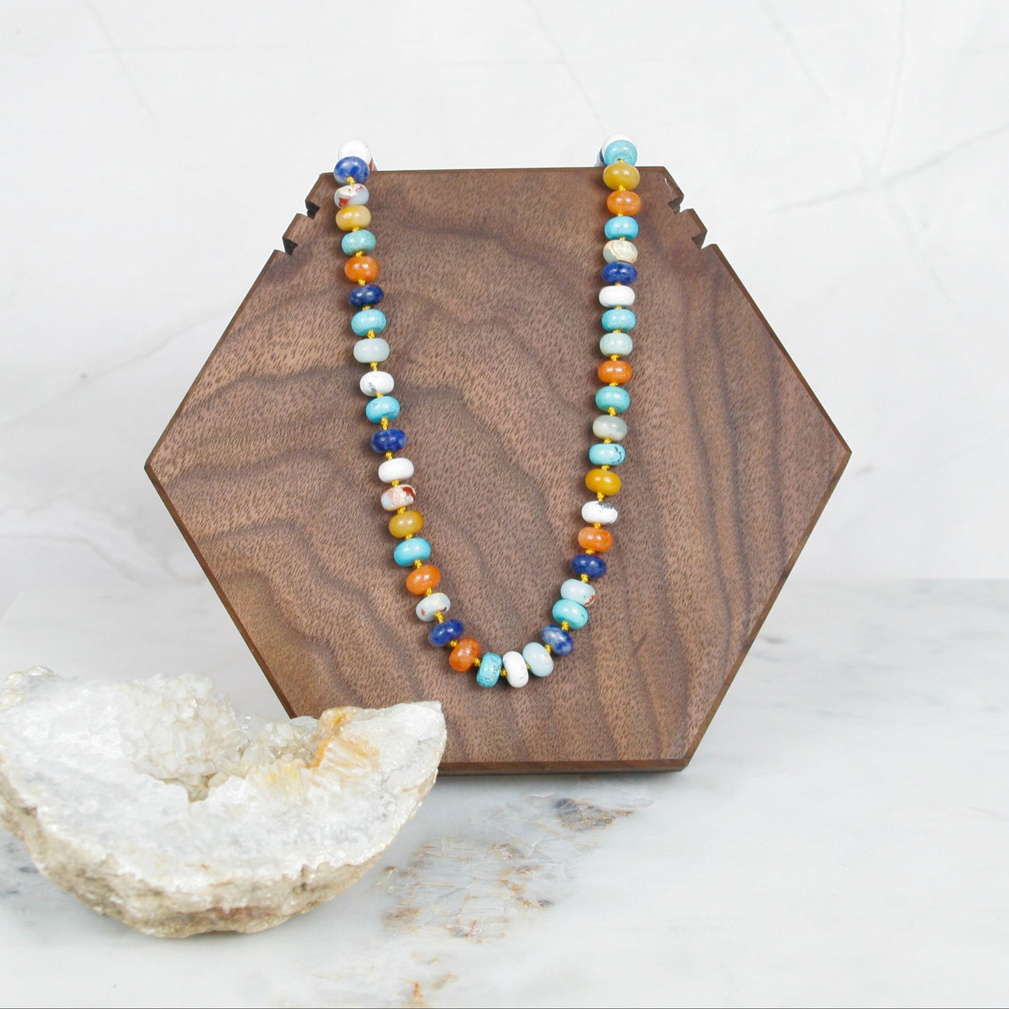 Sodalite and Jade Necklace