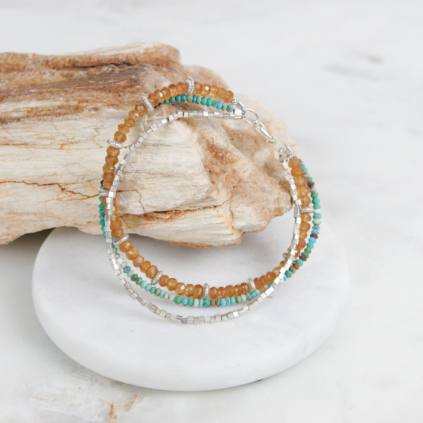 Turquoise and Tourmaline Bracelet