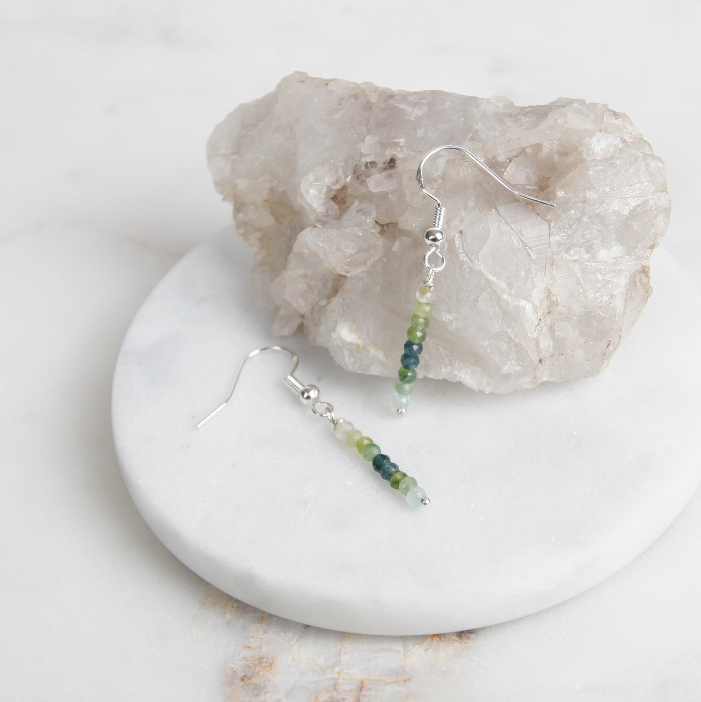 Cool Tone Rainbow Tourmaline Dangles