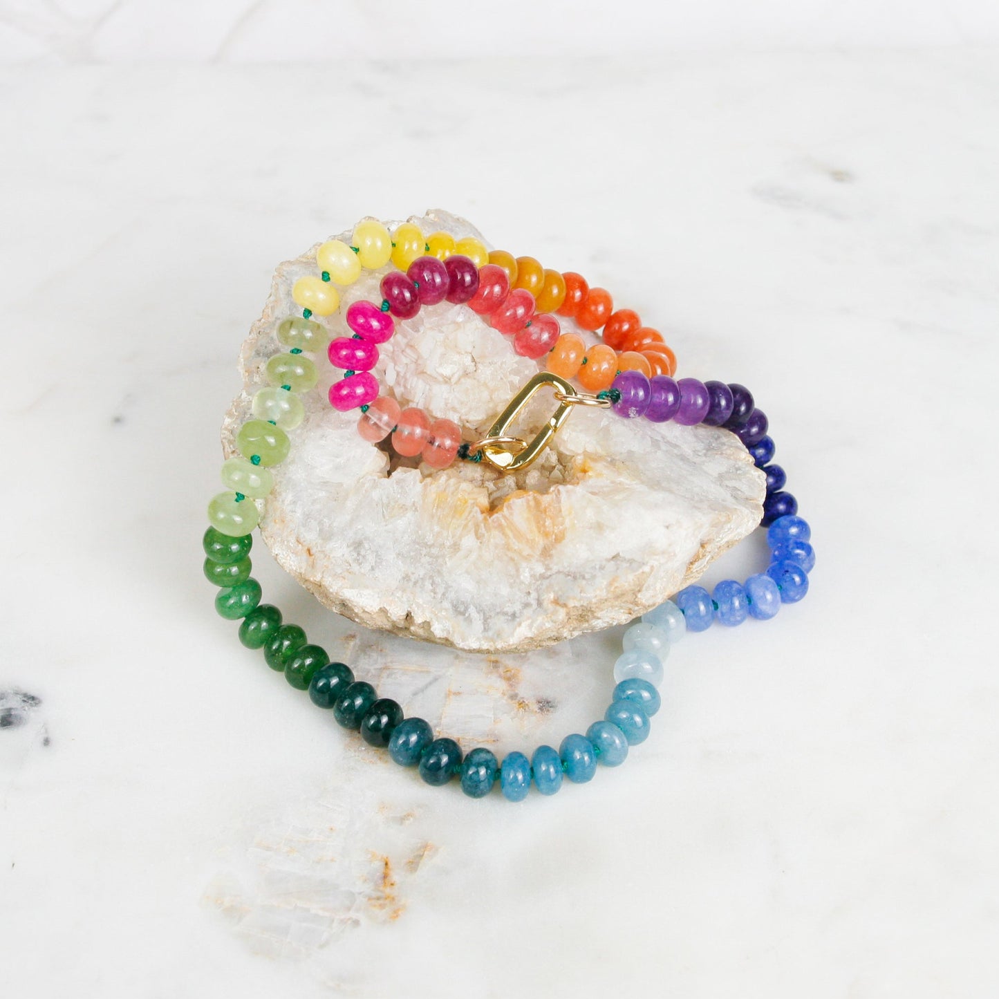 Earthy Rainbow Jade Necklace