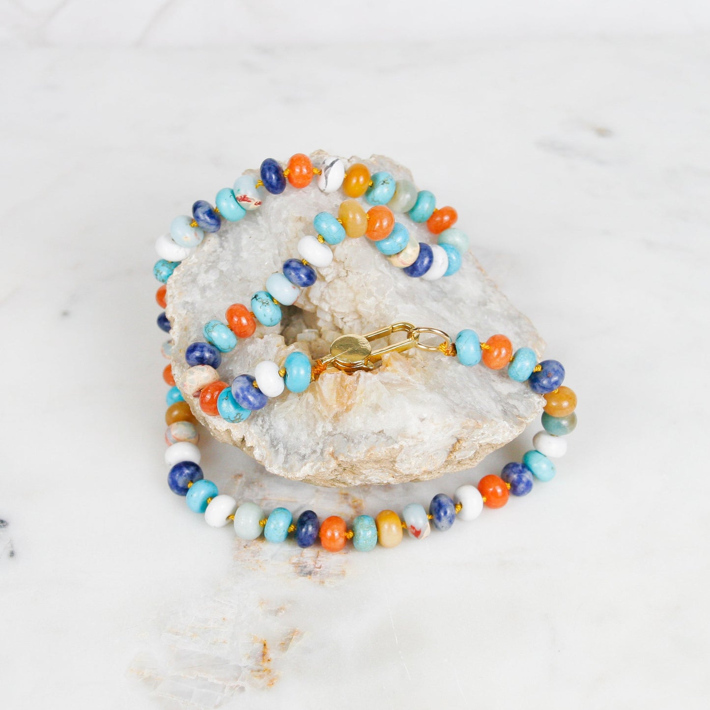 Sodalite and Jade Necklace