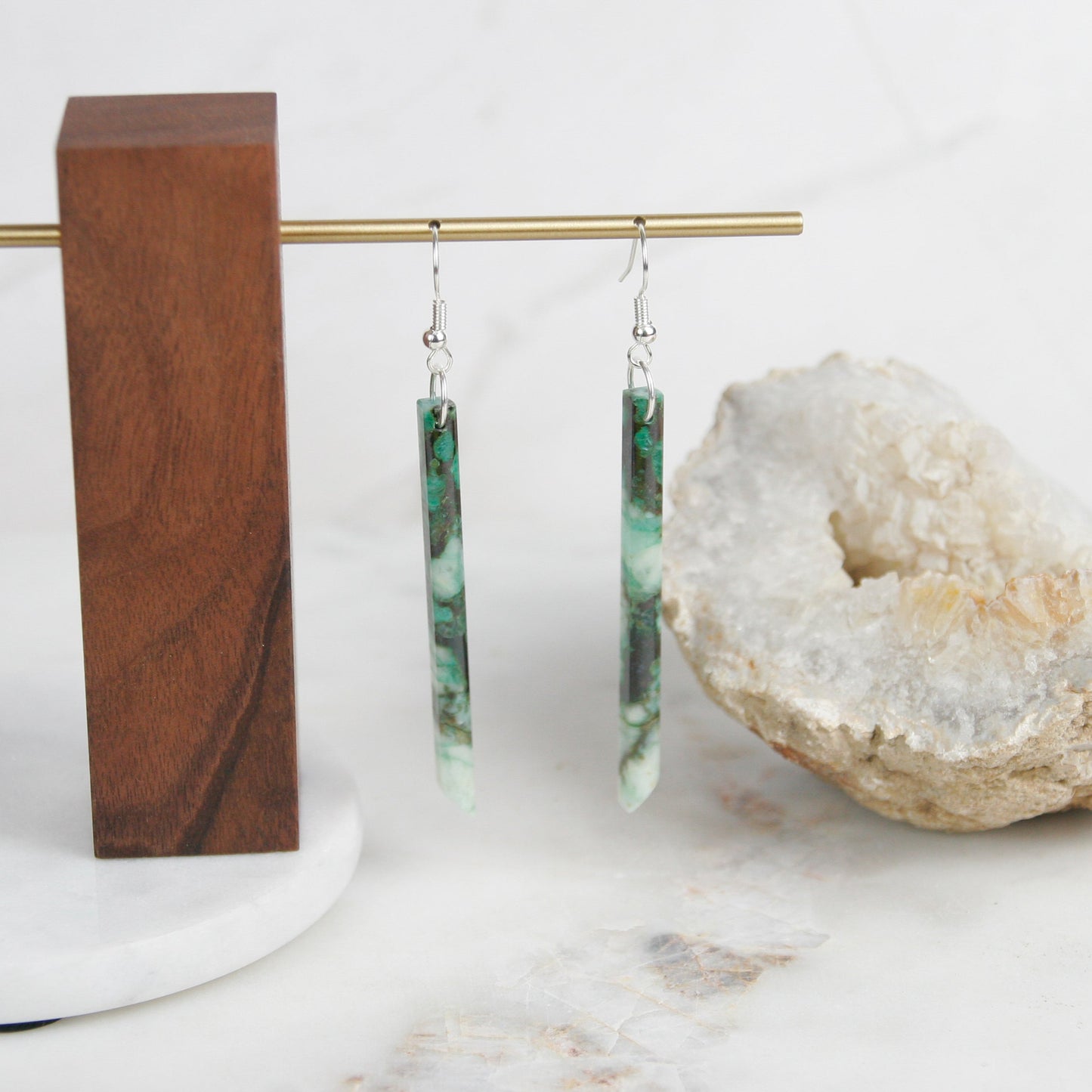 Unique Chrysocolla Earrings