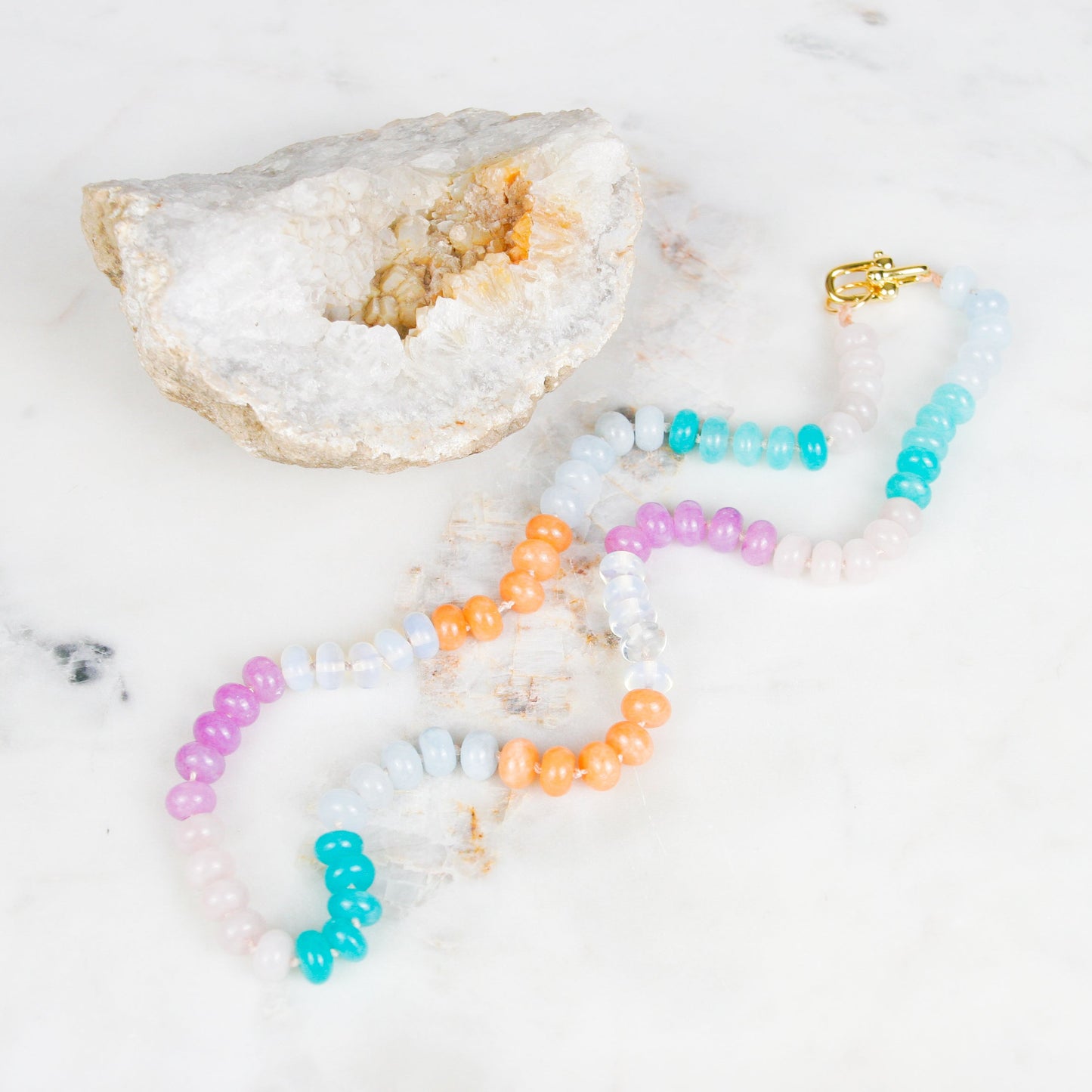Soft Pastel Jade Necklace