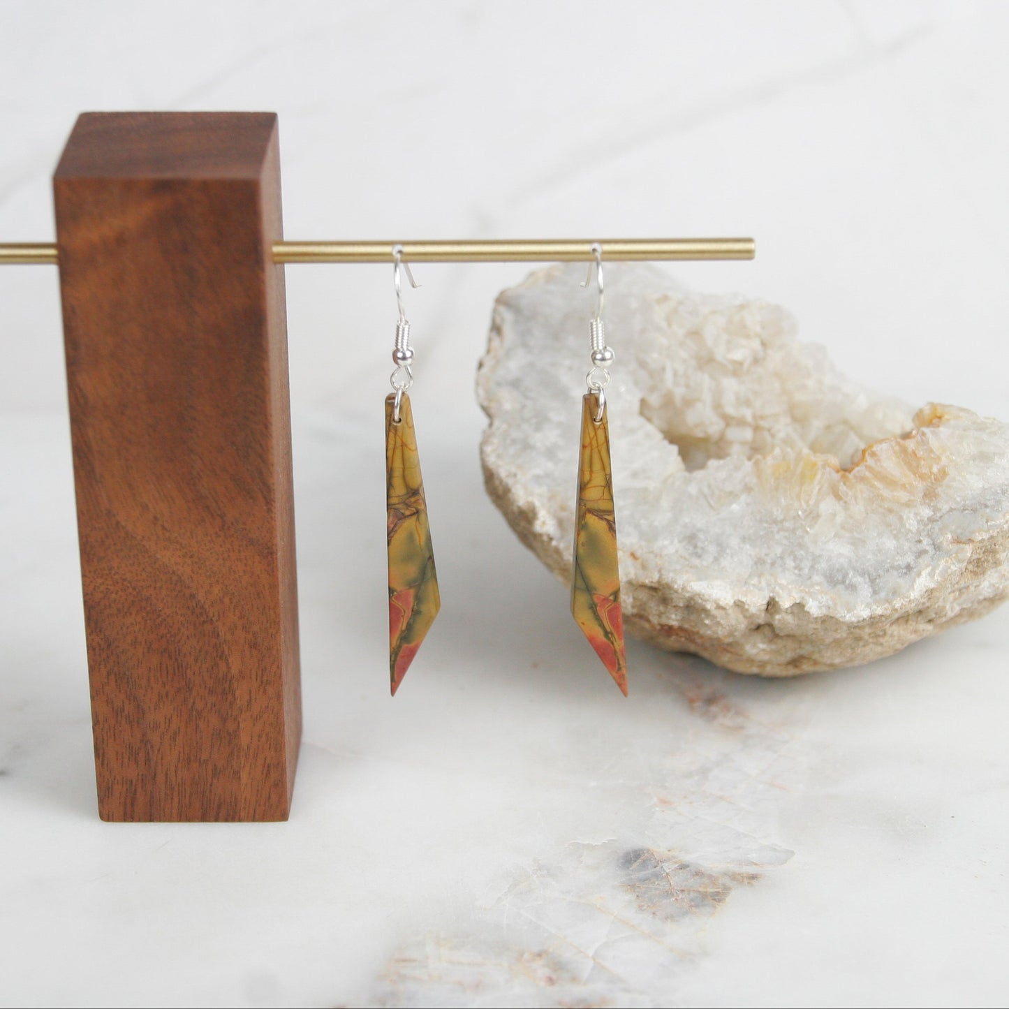 Jasper Sterling Silver Earrings