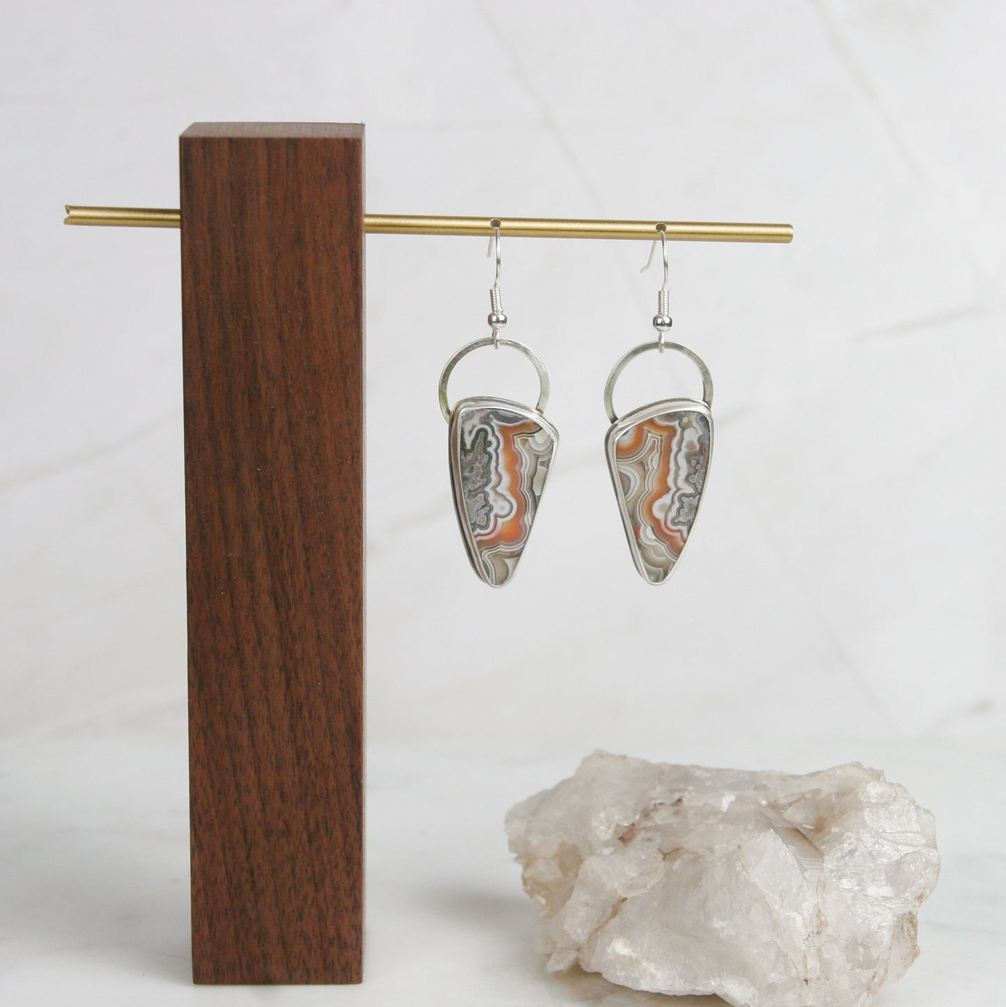 Crazy Lace Agate Drop Earrings