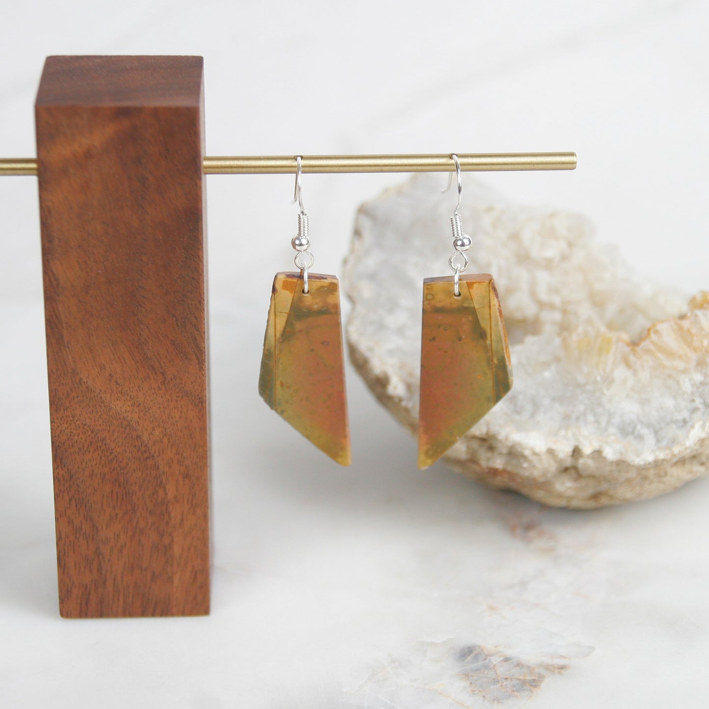 Jasper Sterling Silver Earrings