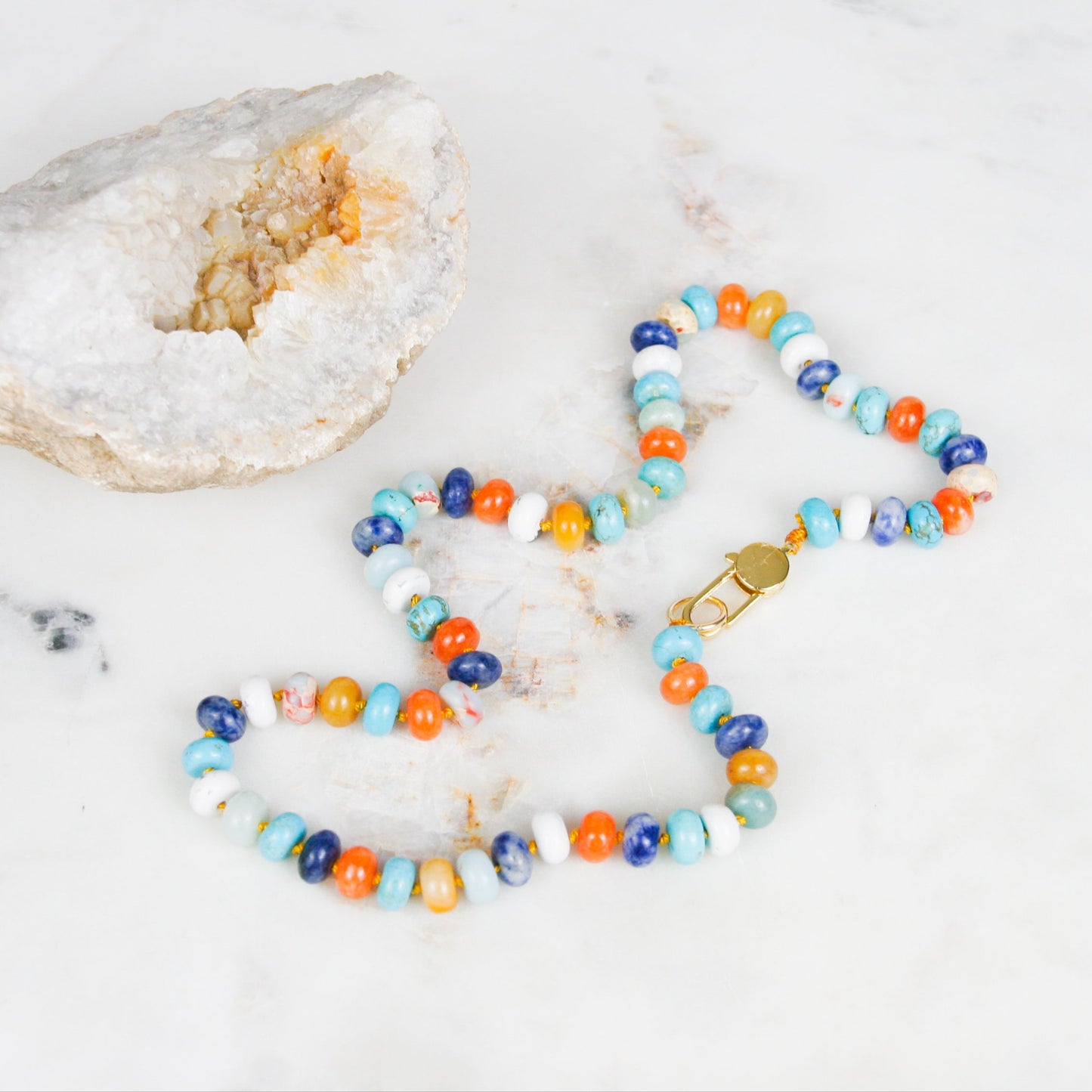 Sodalite and Jade Necklace