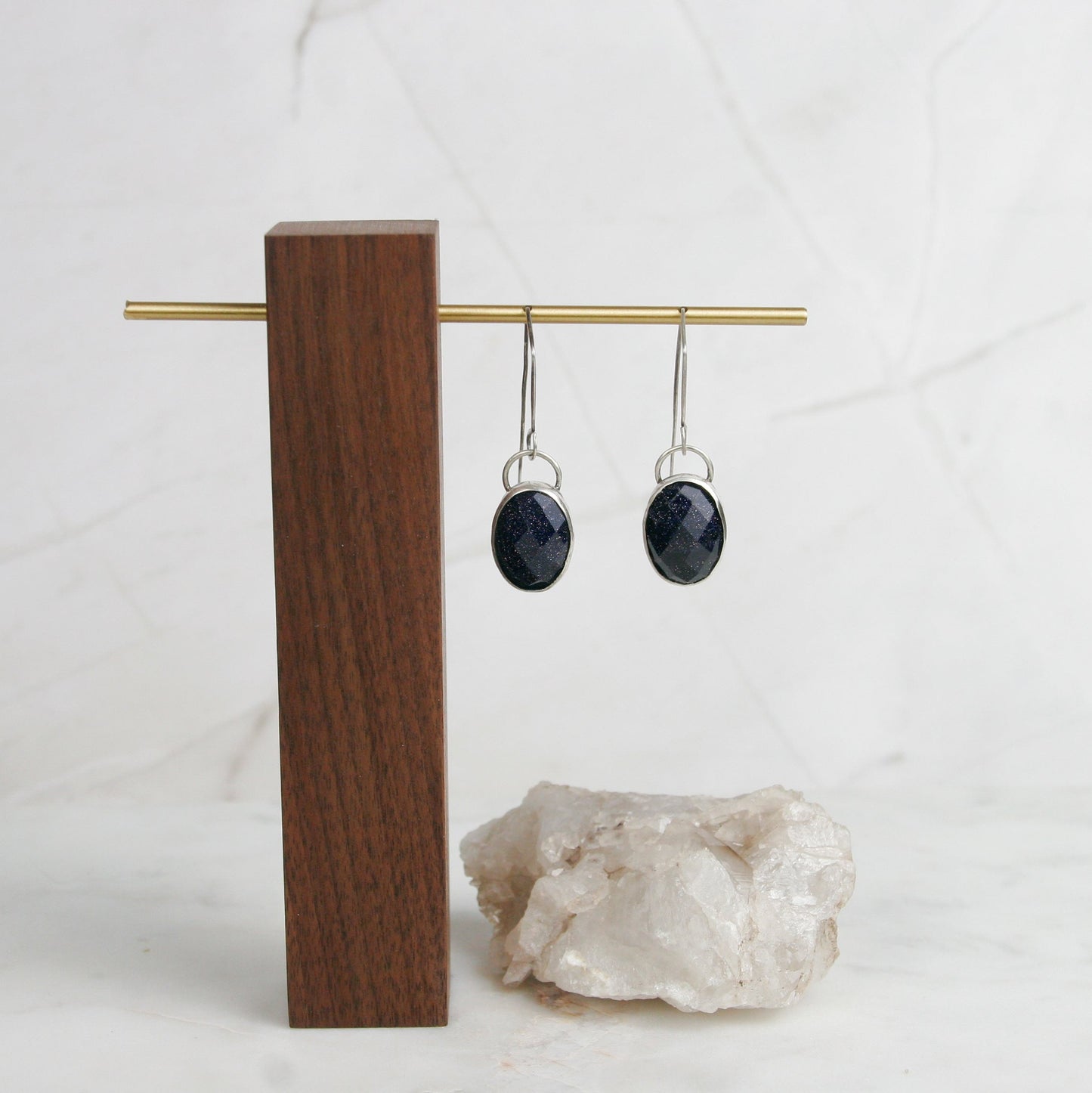 Blue Sunstone Earrings