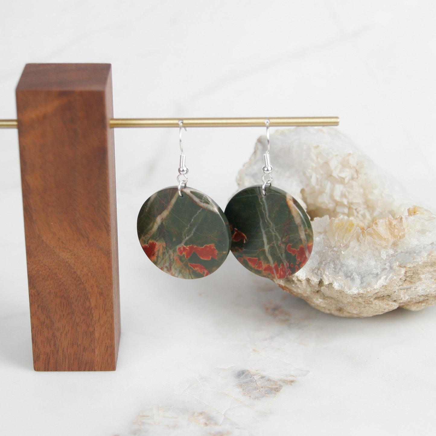 Dark Picasso Jasper Earrings