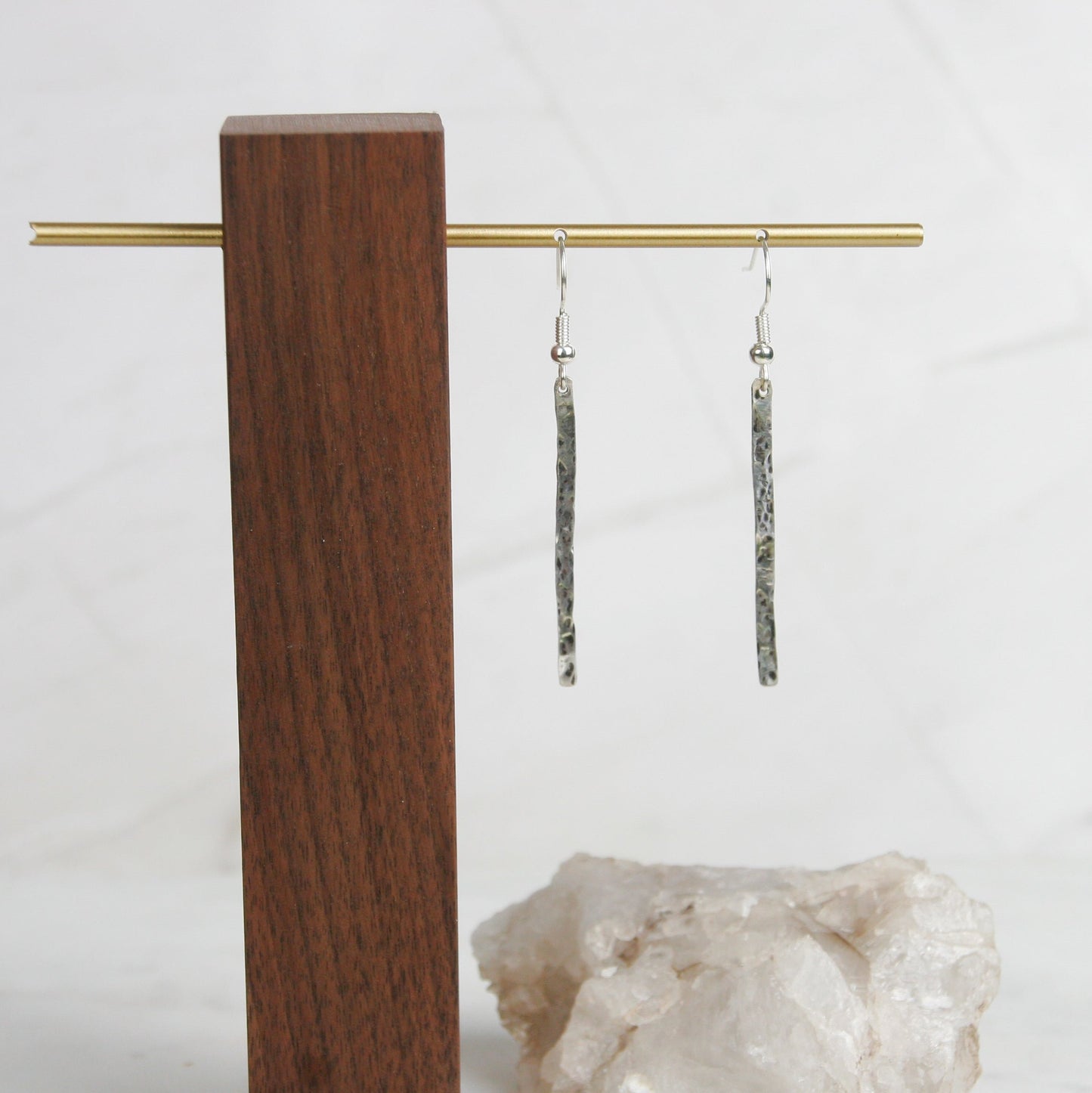Sterling Silver Hammered Dangles