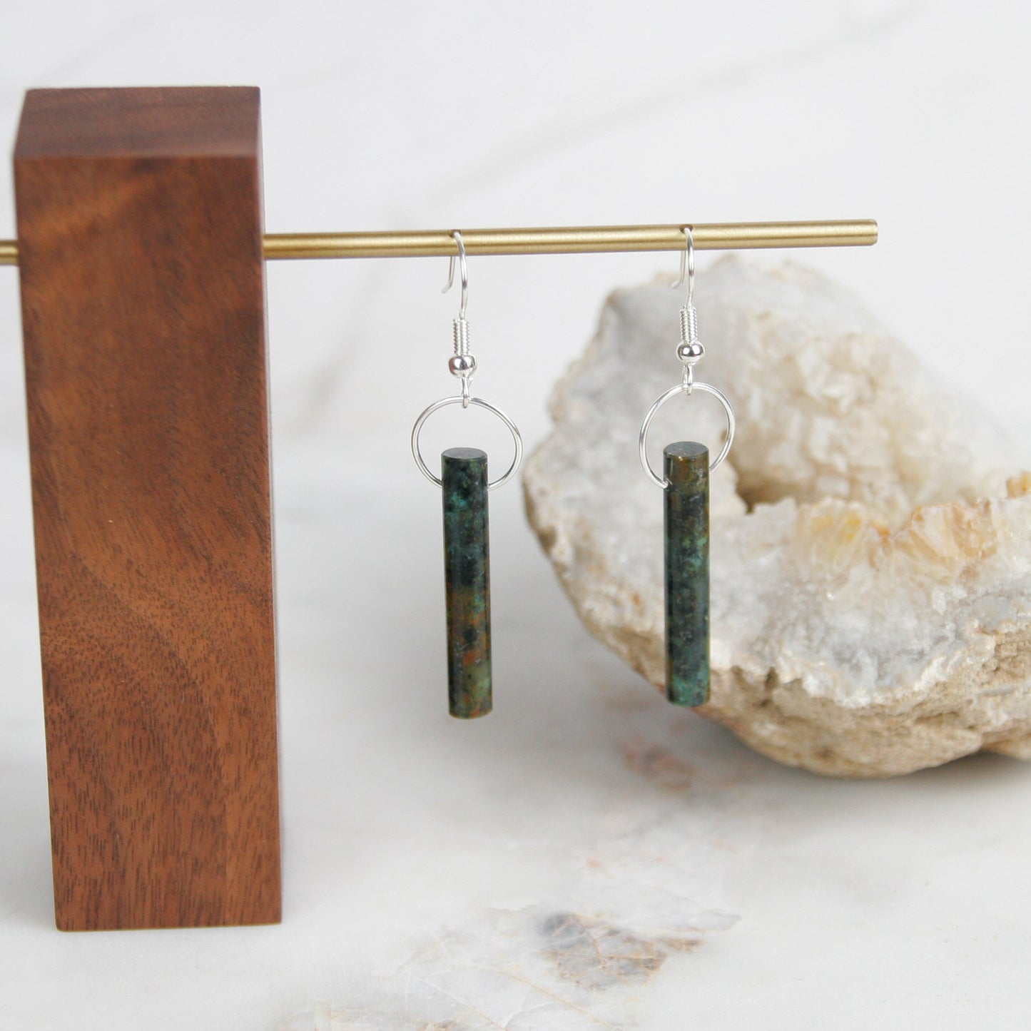 African Turquoise Earrings