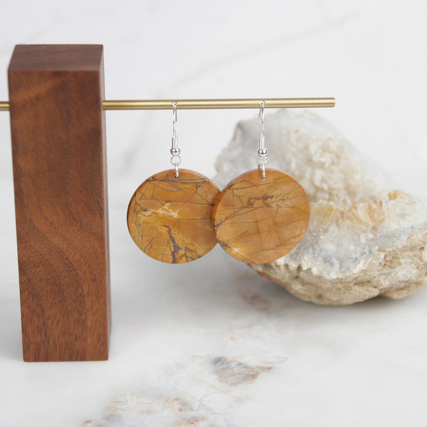 Striped Picasso Jasper Earrings