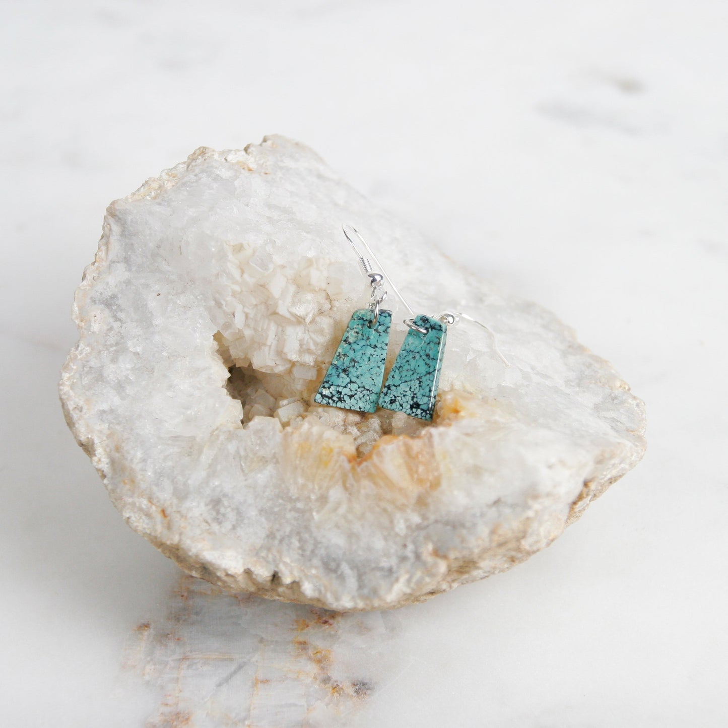 Dainty Turquoise and Sterling Silver Earrings