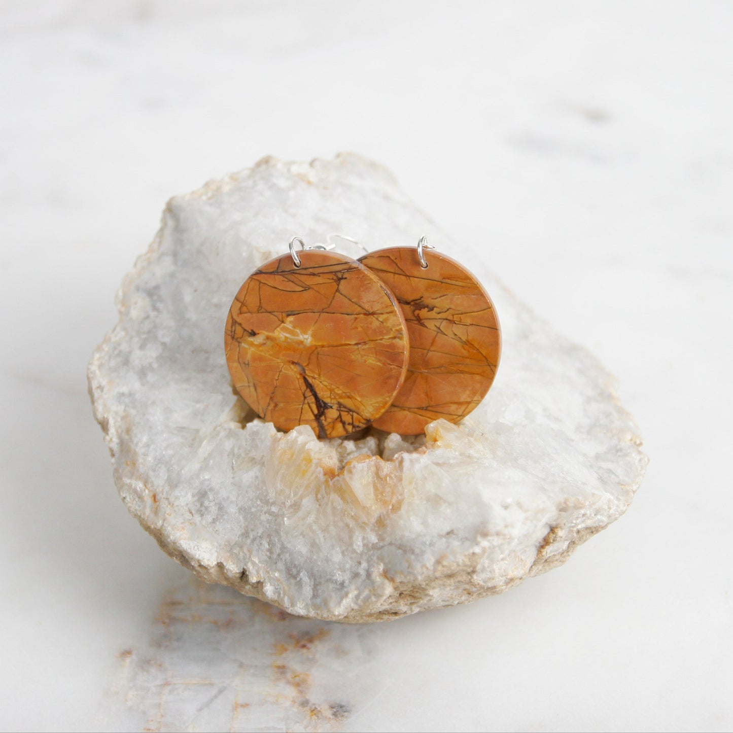 Striped Picasso Jasper Earrings