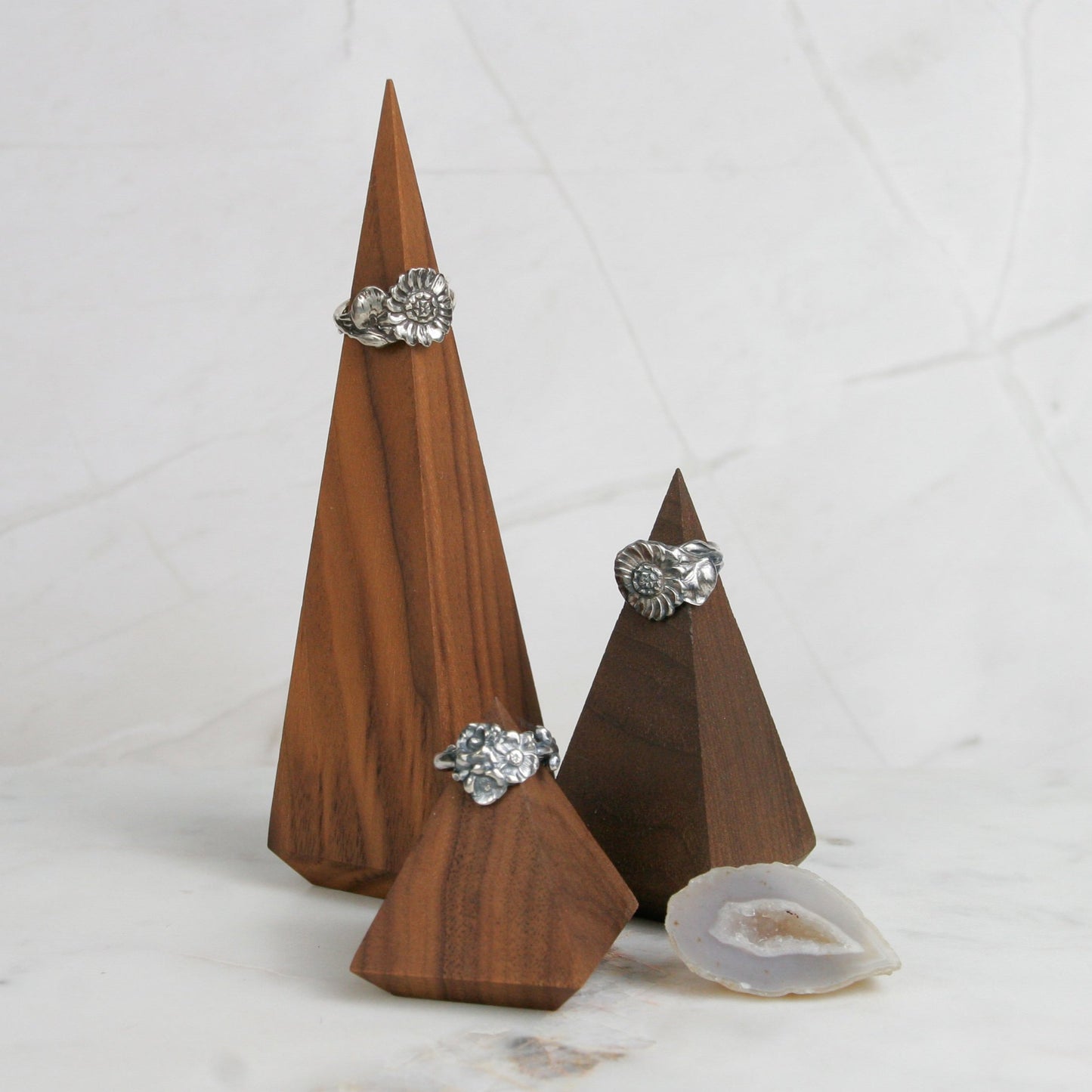 Antique Reed and Barton Floral Spoon Ring: Apple Blossom