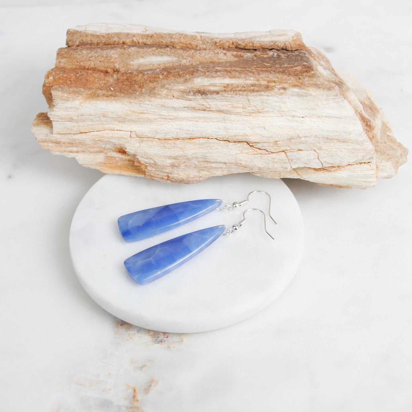 Blue Onyx Earrings