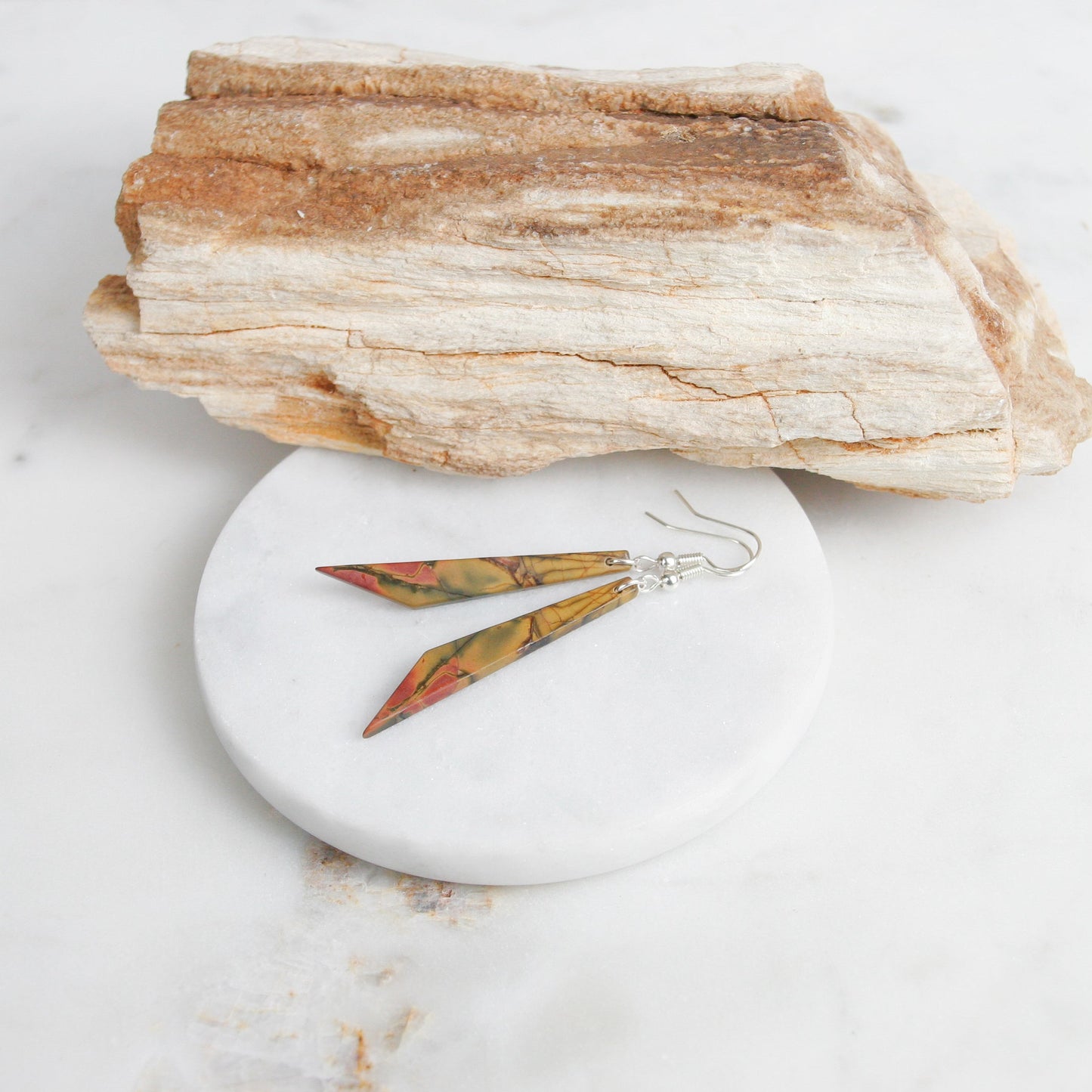 Jasper Sterling Silver Earrings