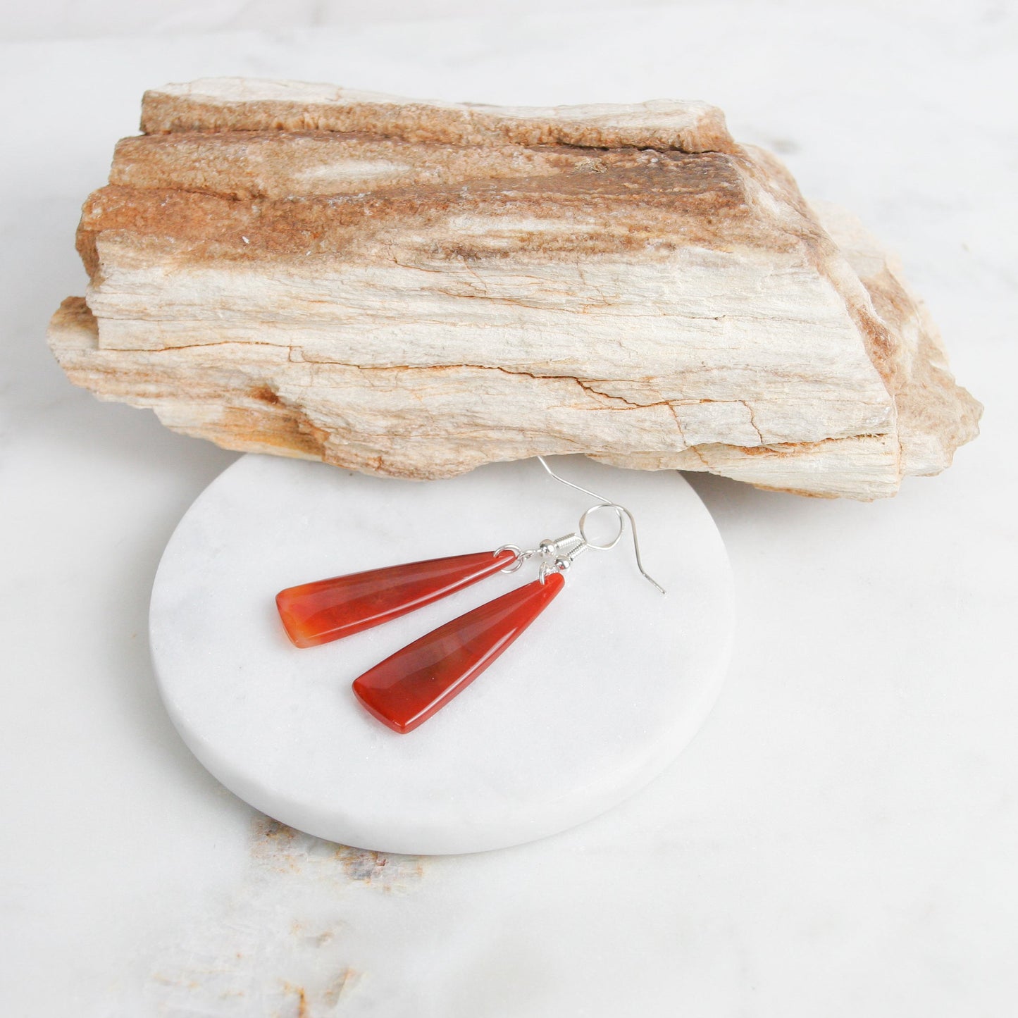 Red Agate Earrings