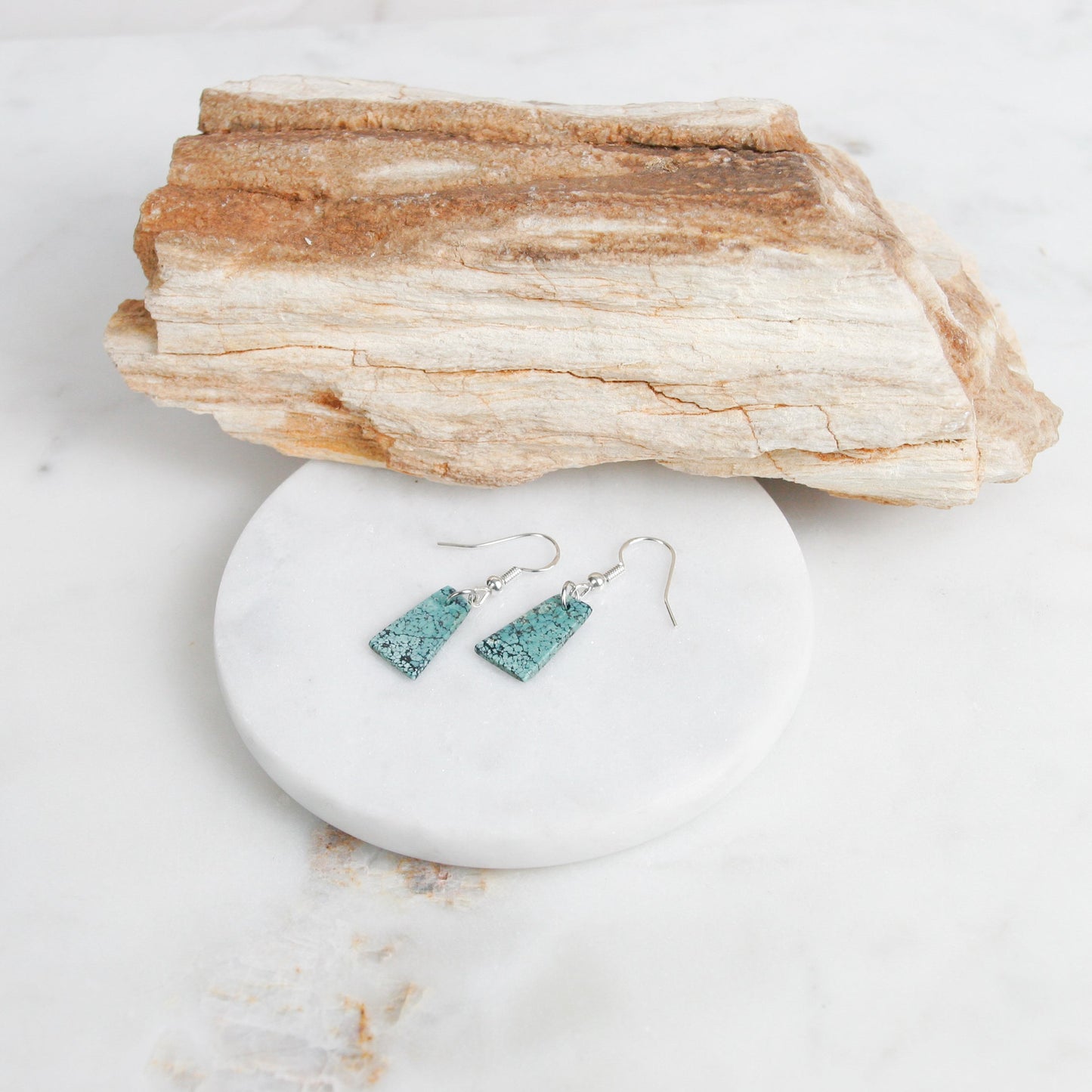 Dainty Turquoise and Sterling Silver Earrings