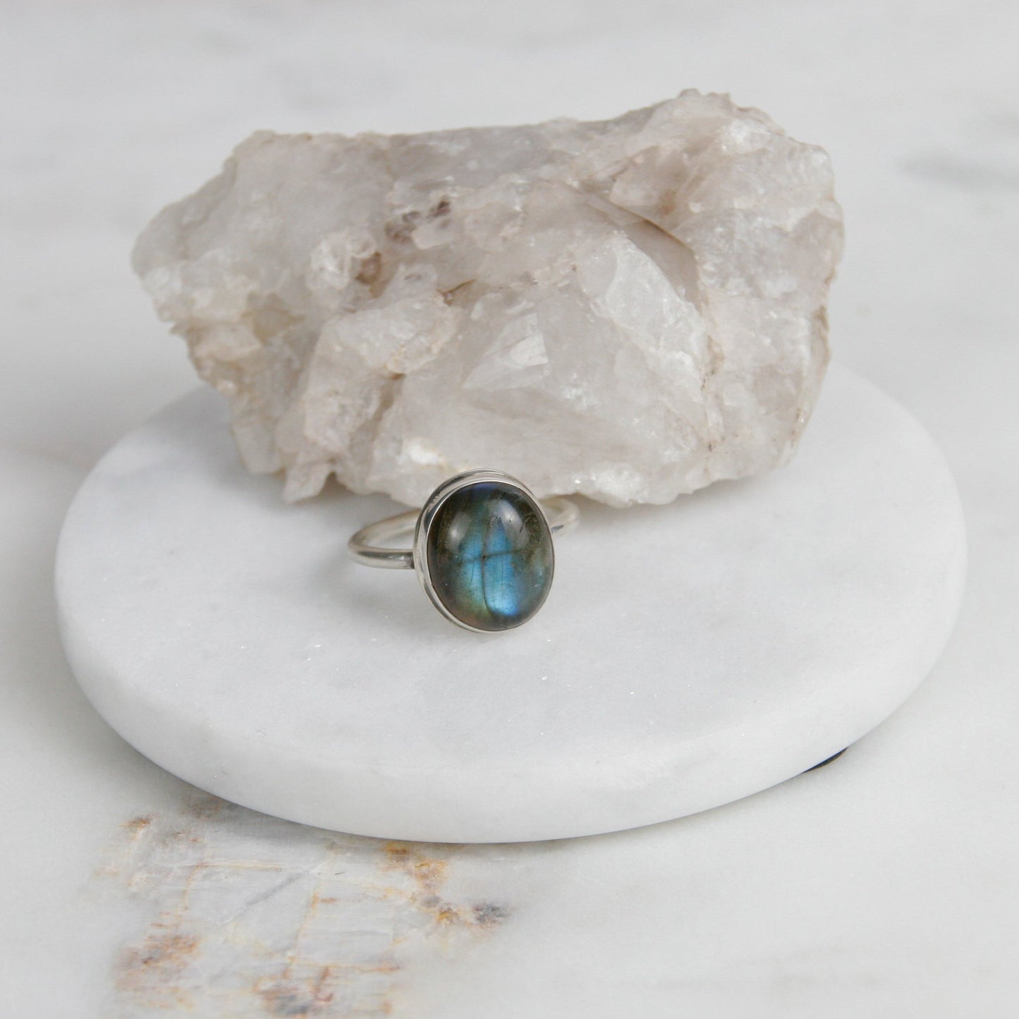 Simple Handmade Labradorite Ring