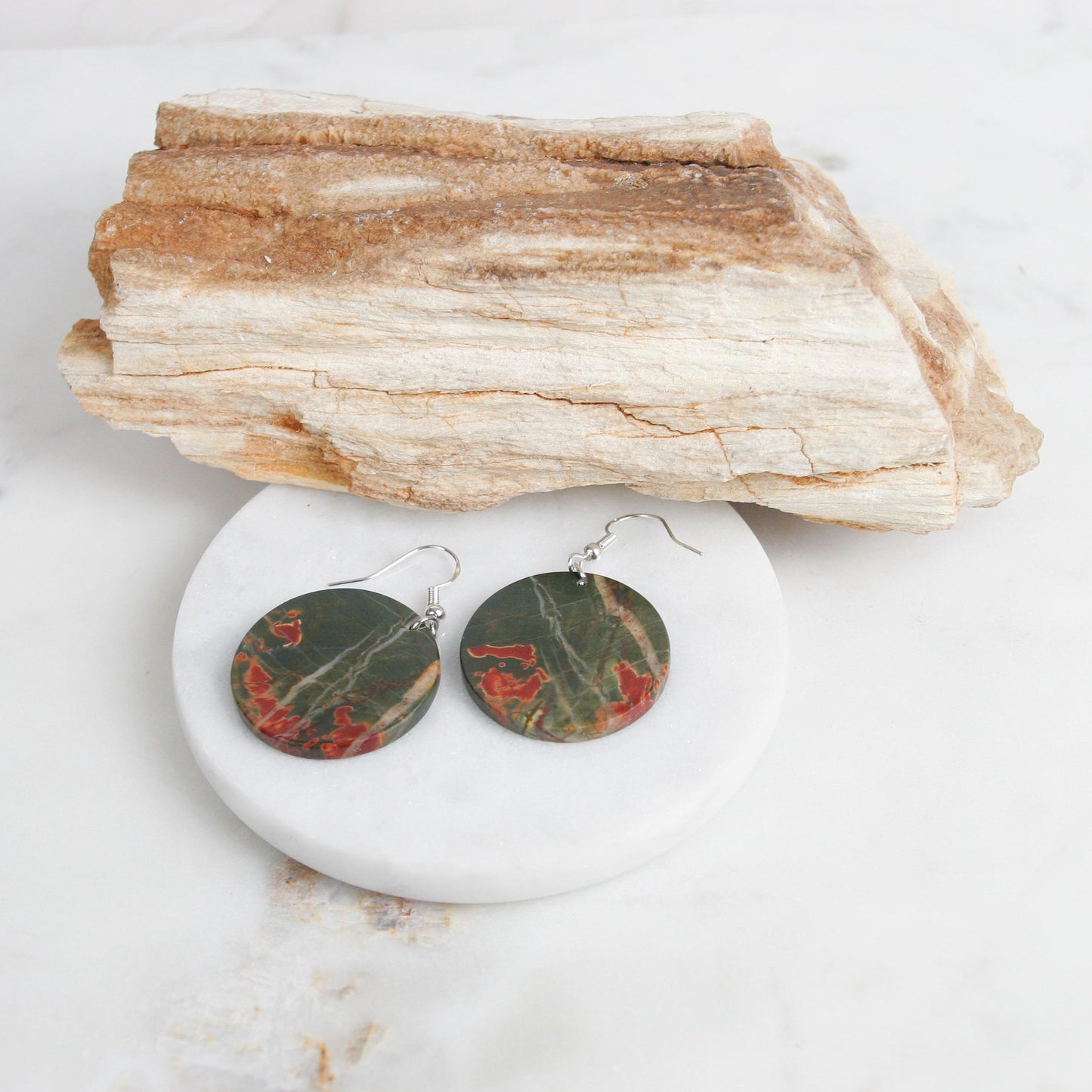 Dark Picasso Jasper Earrings