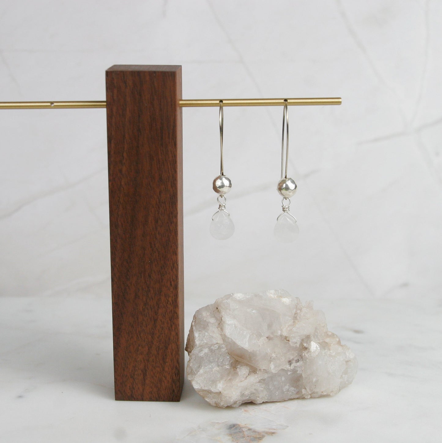 Silver and Quartz Dangles