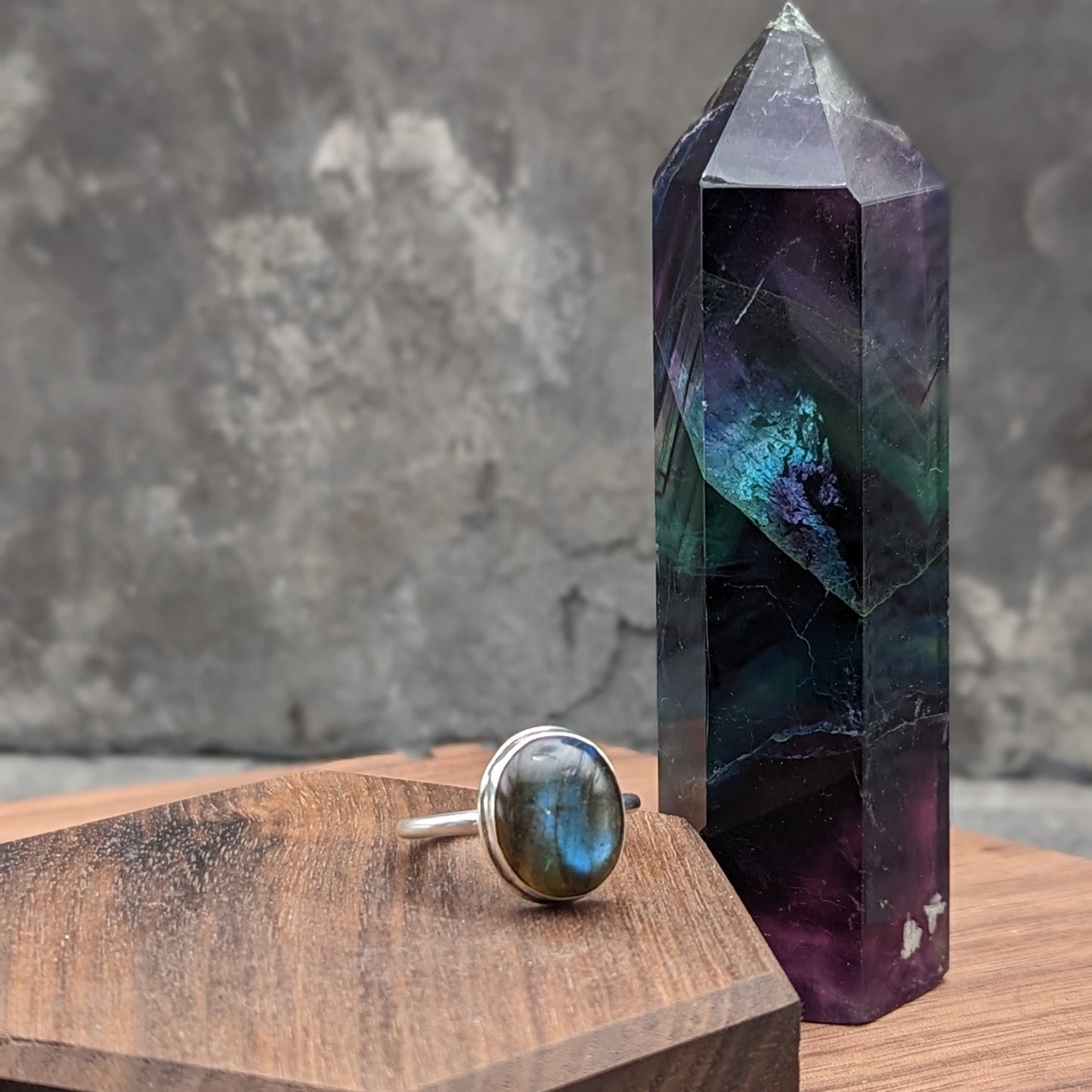 Simple Handmade Labradorite Ring