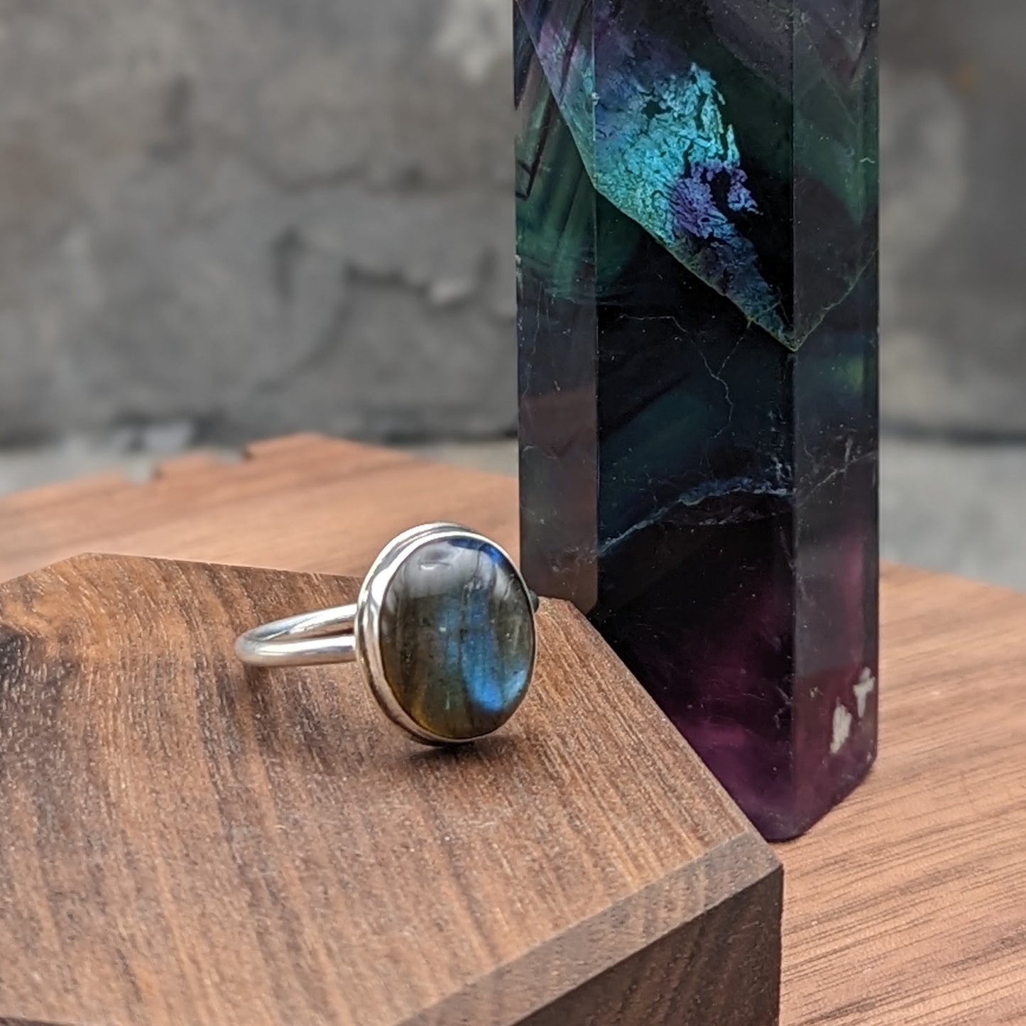Simple Handmade Labradorite Ring
