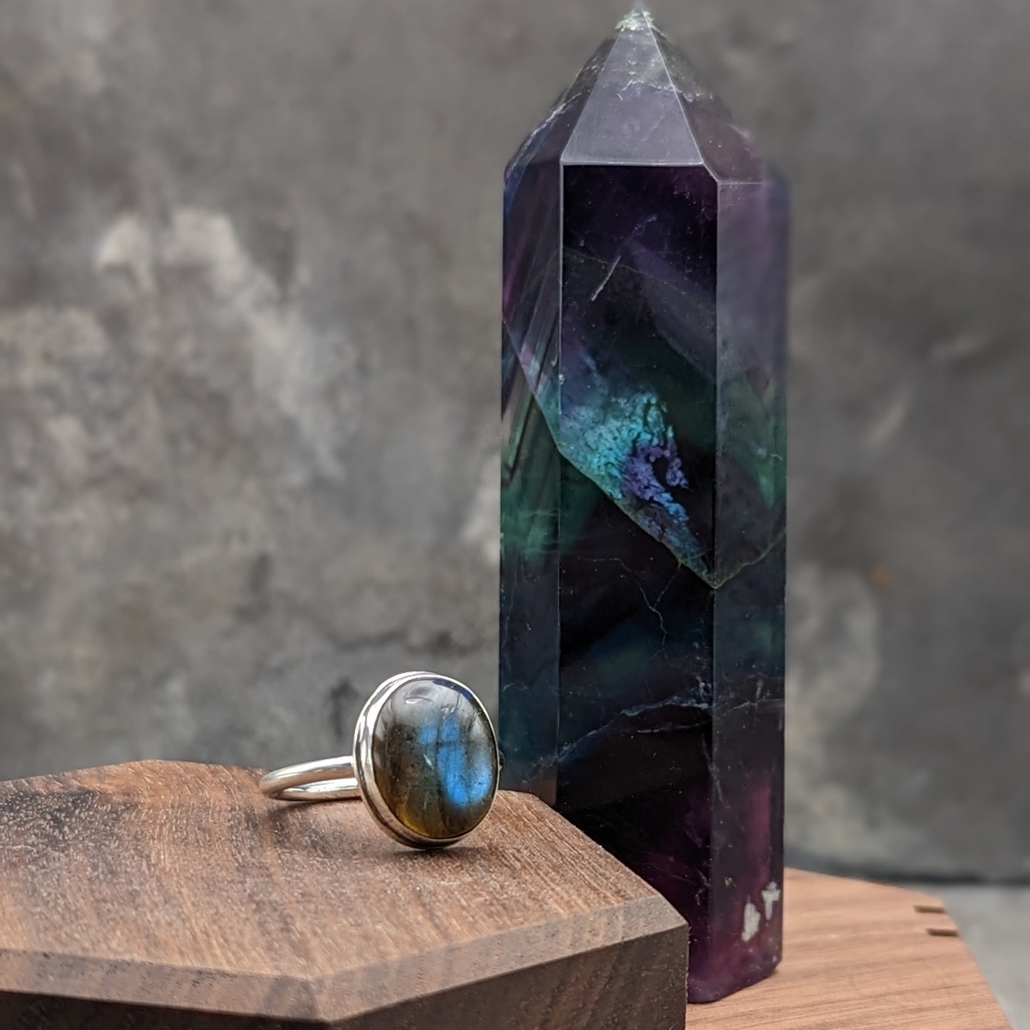 Simple Handmade Labradorite Ring