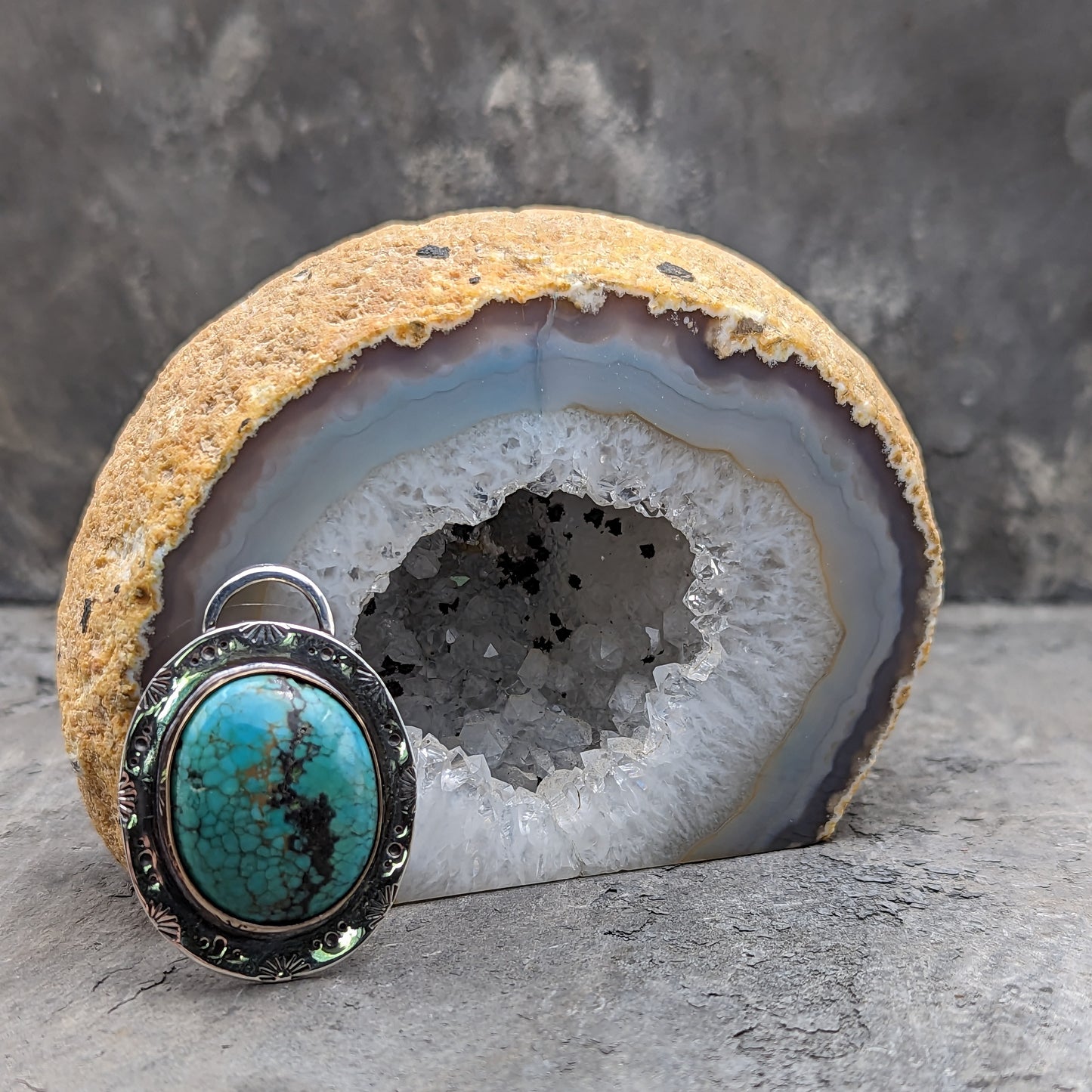 Bold Hubei Turquoise Pendant