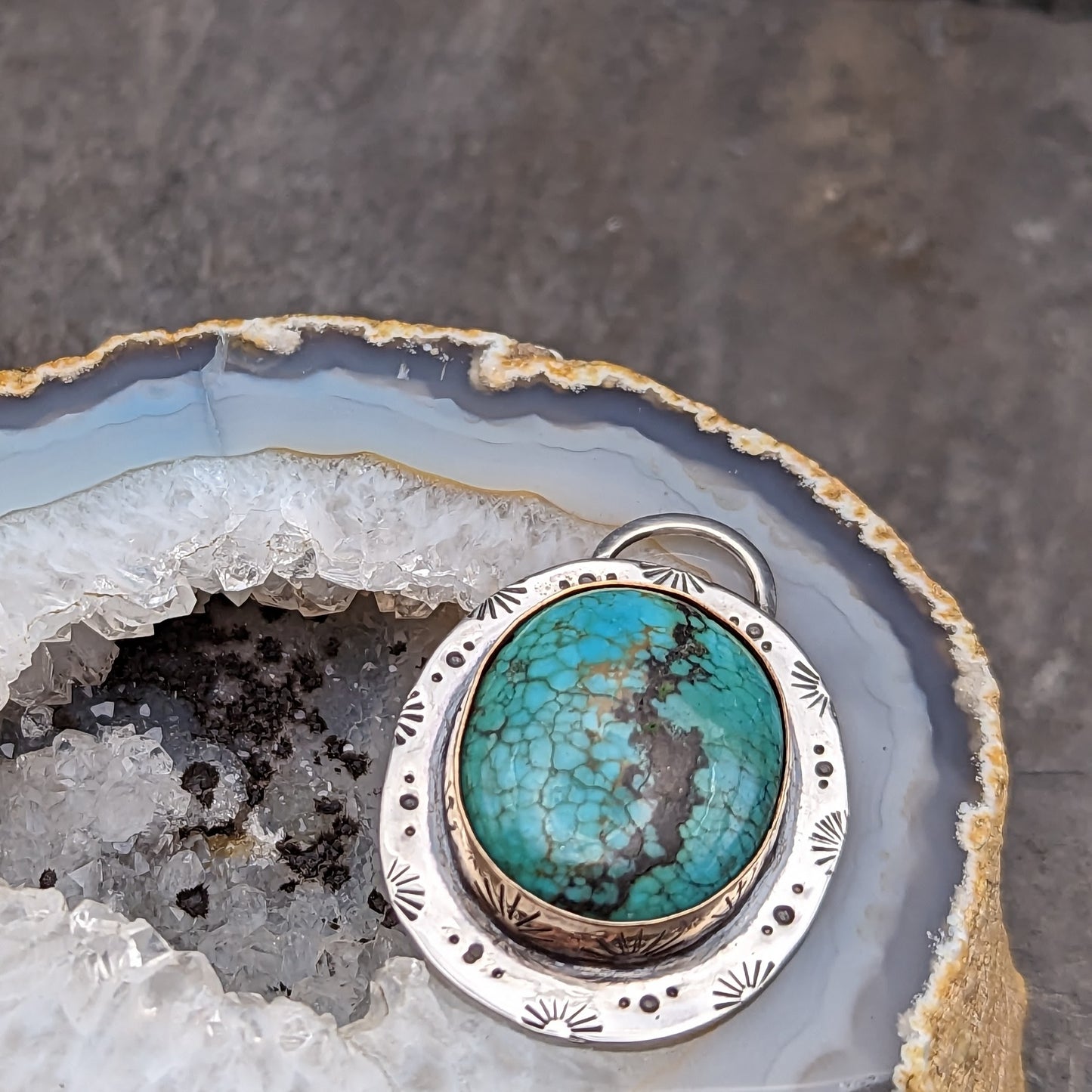 Bold Hubei Turquoise Pendant