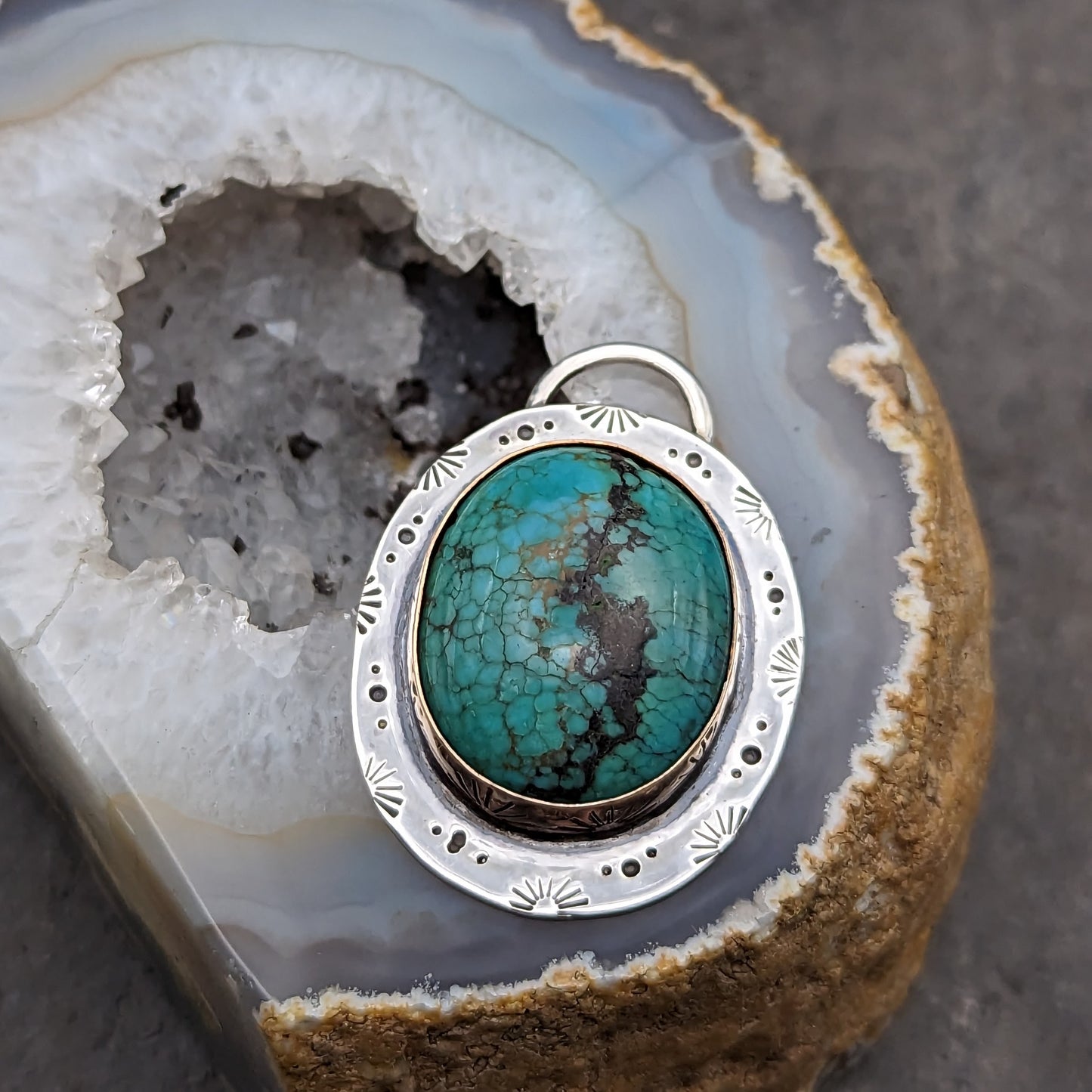 Bold Hubei Turquoise Pendant