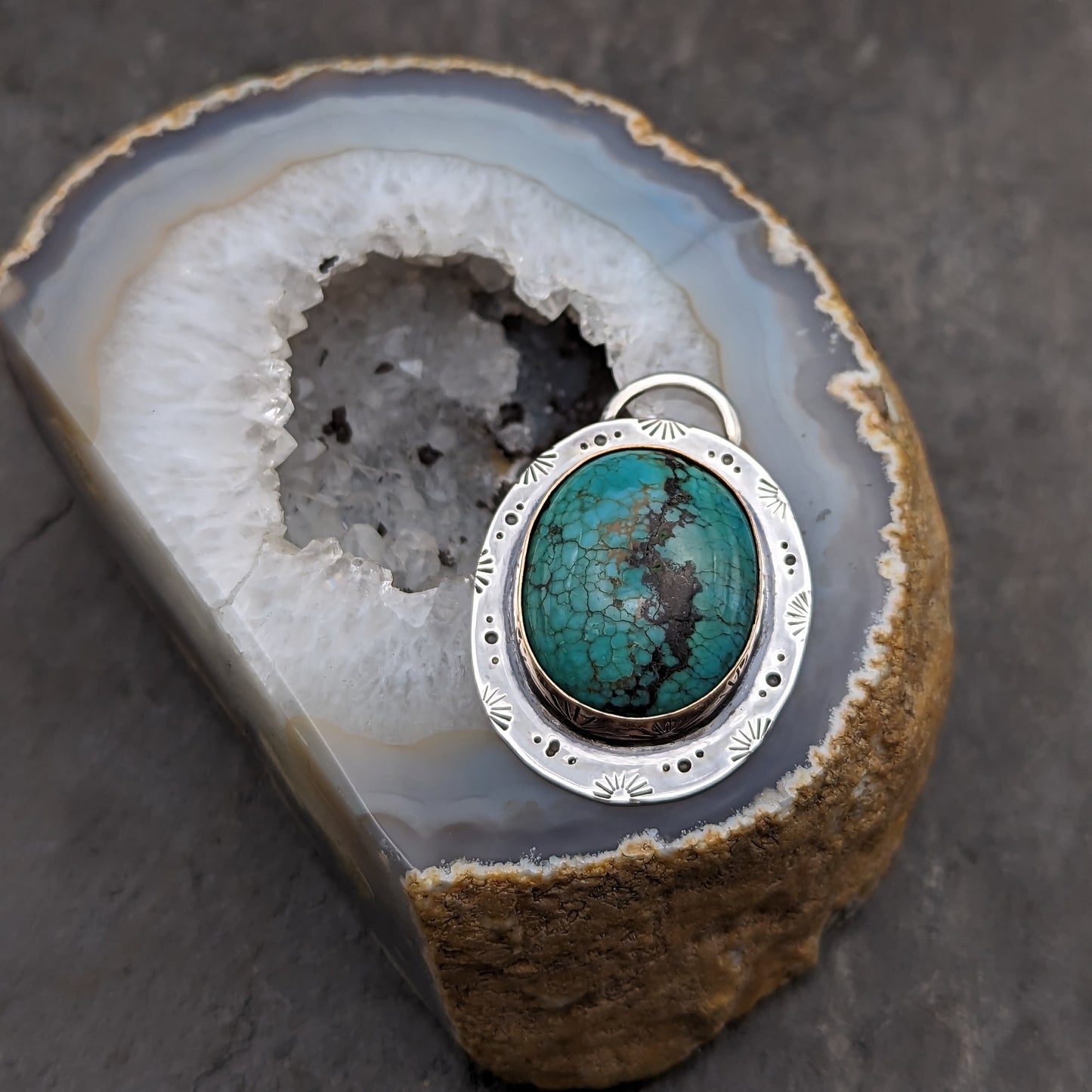 Bold Hubei Turquoise Pendant