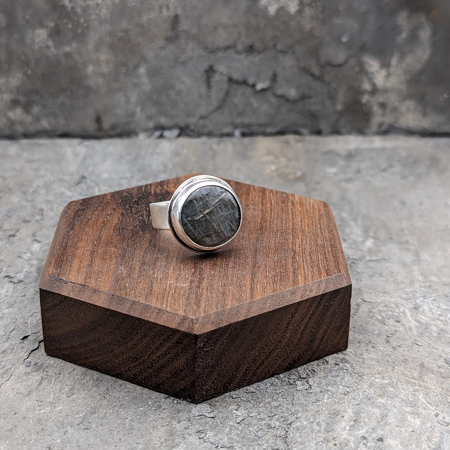 Gray Labradorite Ring