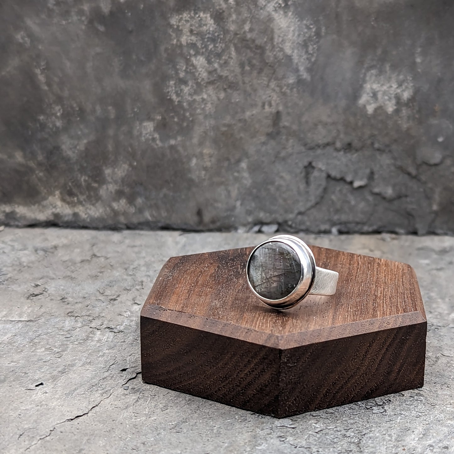 Gray Labradorite Ring