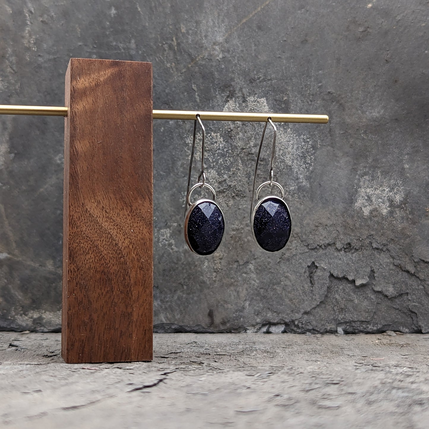 Blue Sunstone Earrings